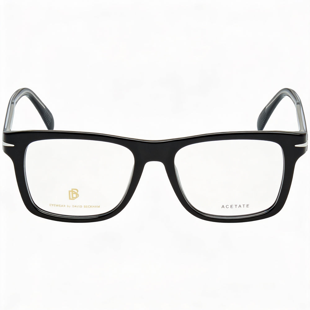 David Beckham Db 1073 Modern Style Unisex Acetate Frame Sunglasses with Black Silver Polycarbonate Lenses, 52mm