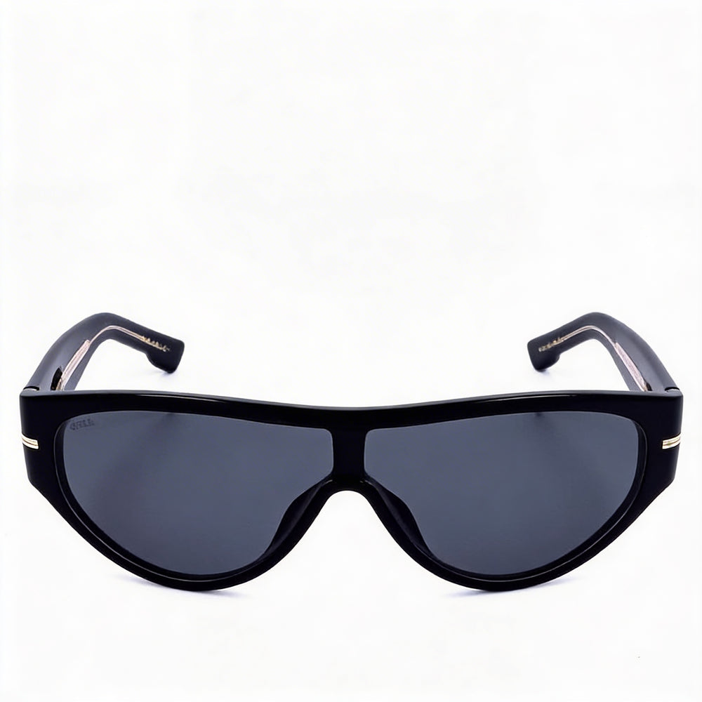 Hugo Boss Boss 1623/S Men’s Casual Sunglasses Black Ecological Oil Frame Grey Polycarbonate Lenses UV Protection 99-1-135
