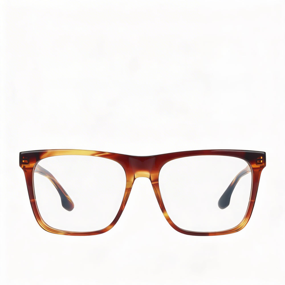 Monturas de gafas Victoria Beckham Vb2679 para mujer en marrón a rayas: lente de 53 mm, puente de 17 mm, patilla de 140 mm