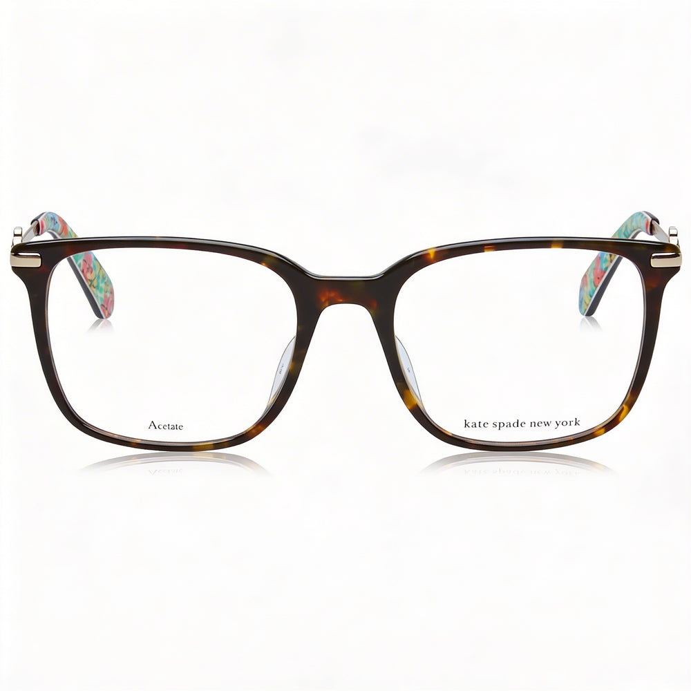 kate spade new york Gafas modernas para mujer con montura de acetato Havana y lentes de policarbonato, 52 mm
