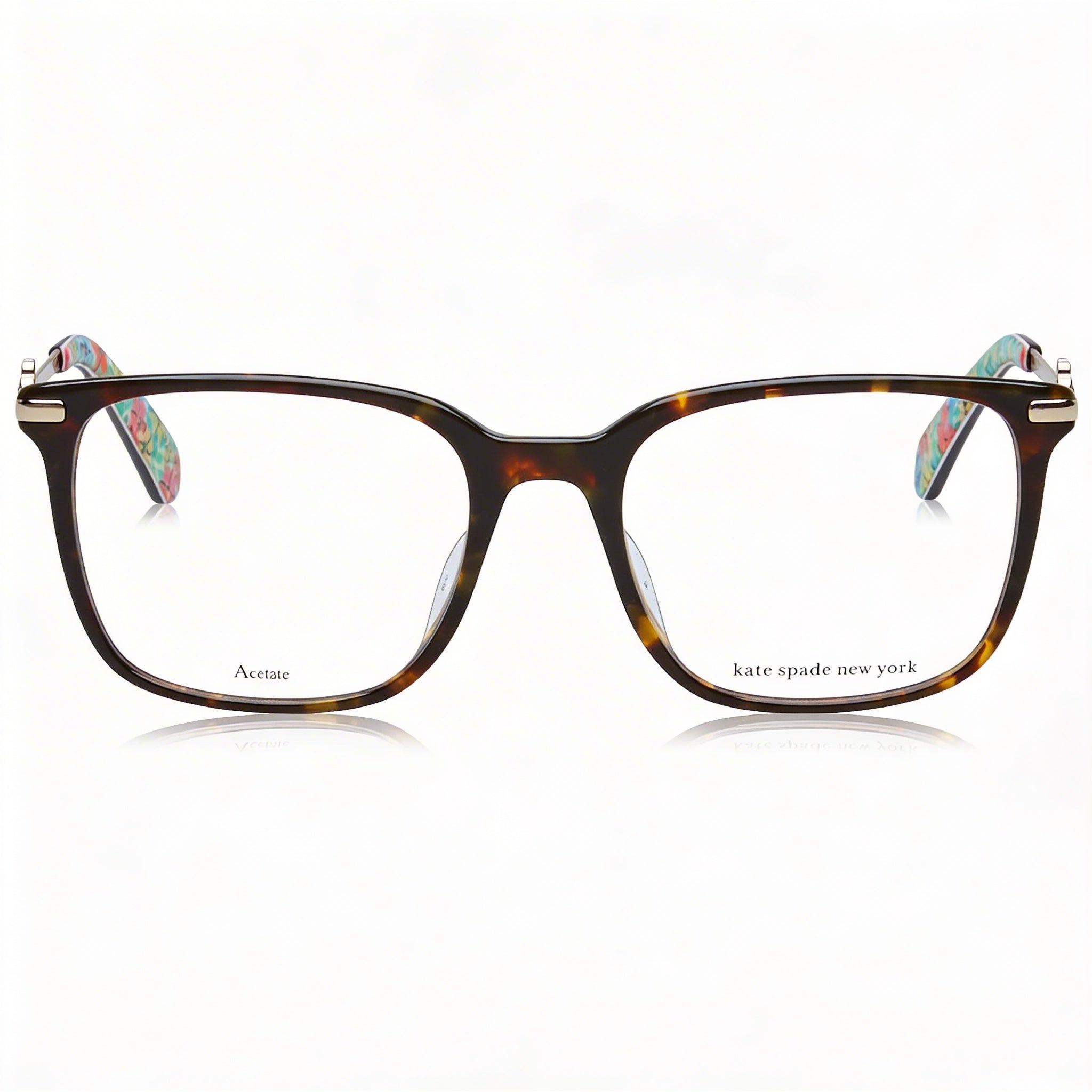 kate spade new york Modern Women's Eyewear featuring Havana Acetate Frame and Polycarbonate Lenses, 52mm, Photo 2