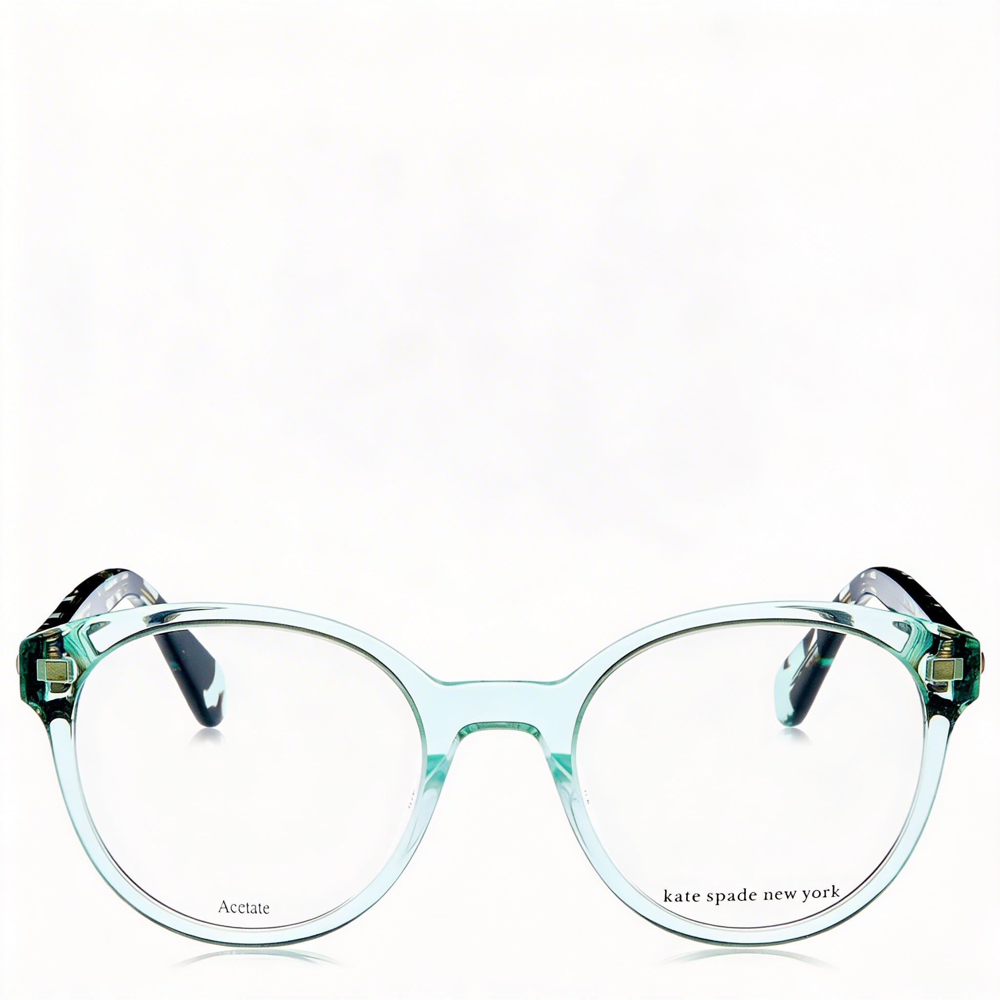 kate spade new york Gafas Unisex Modernas con Montura de Acetato, Cristales de Policarbonato en Teal, Tamaño 48-19-140mm, Photo 2