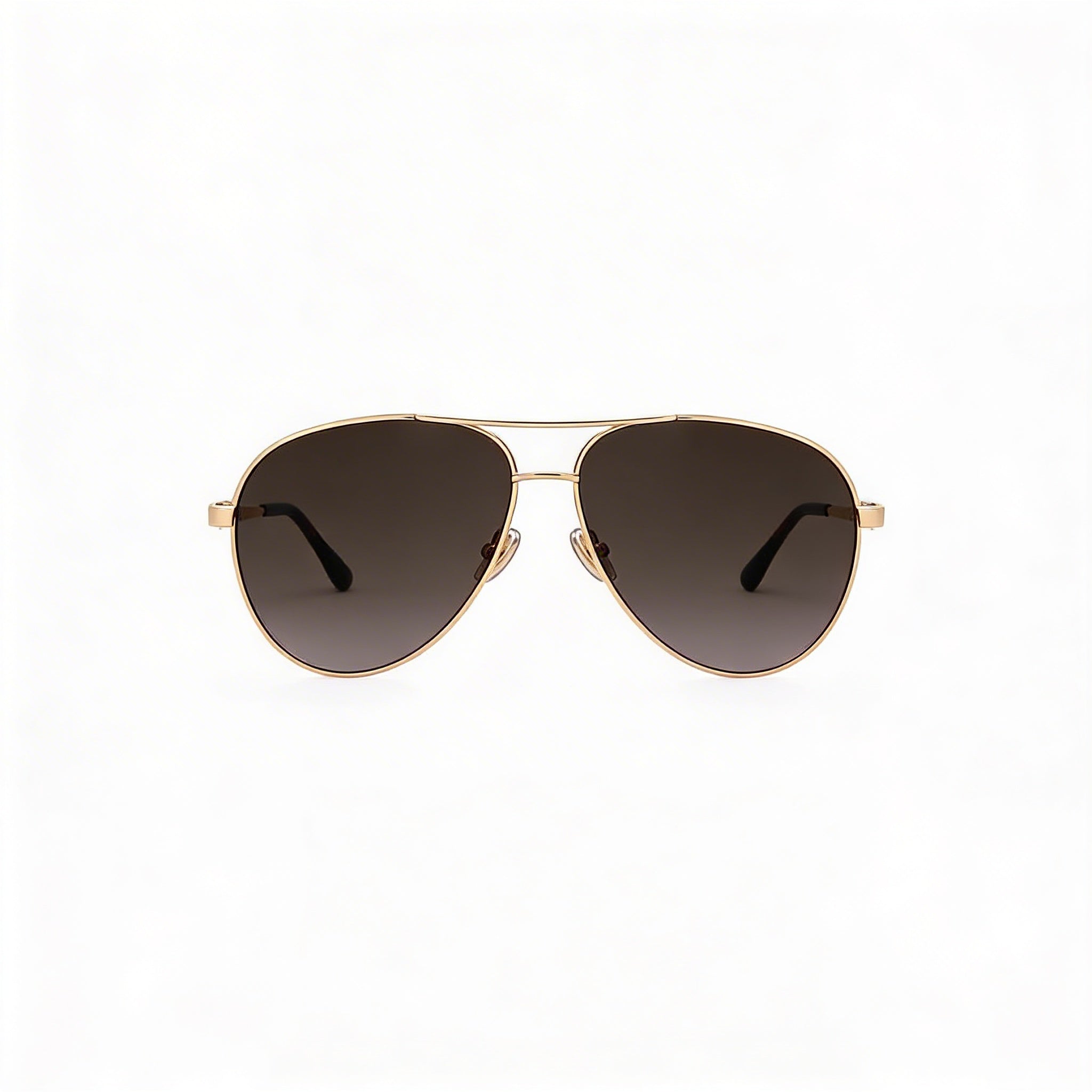 JIMMY CHOO JIMENA/S Women's Pilot Stainless Steel Gold Havana Brown Gradient Sunglasses 60mm UV Protection, Photo 2