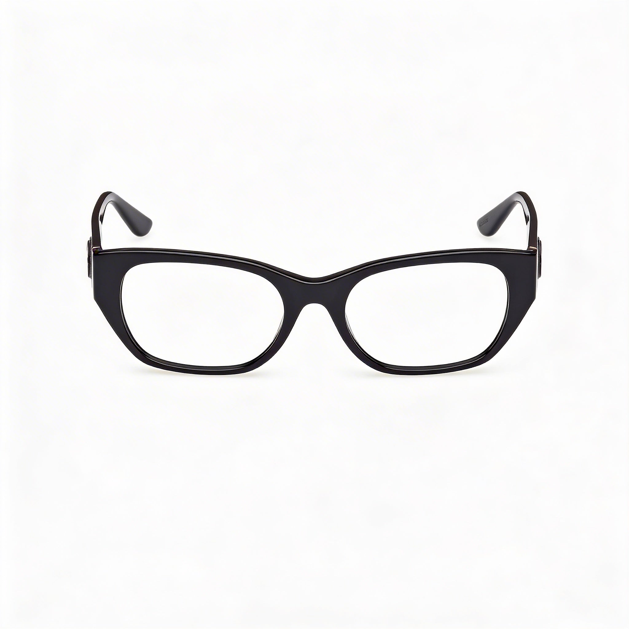 GUESS Gu50304 Women's Shiny Black Plastic Frame with Transparent Polycarbonate Lenses Eyeglasses 52mm, Photo 2