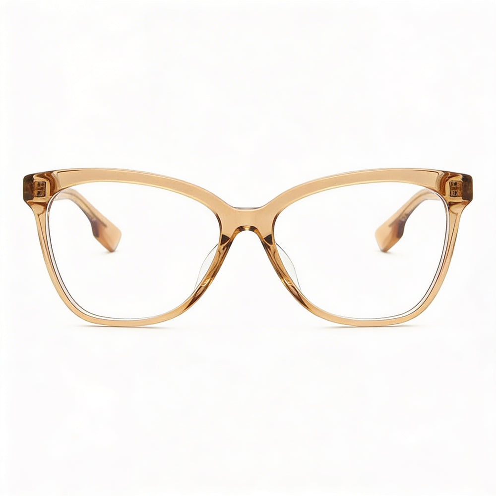 Burberry Be 2364f Women's Cat Eye Transparent Light Brown Plastic Eyeglasses 54mm