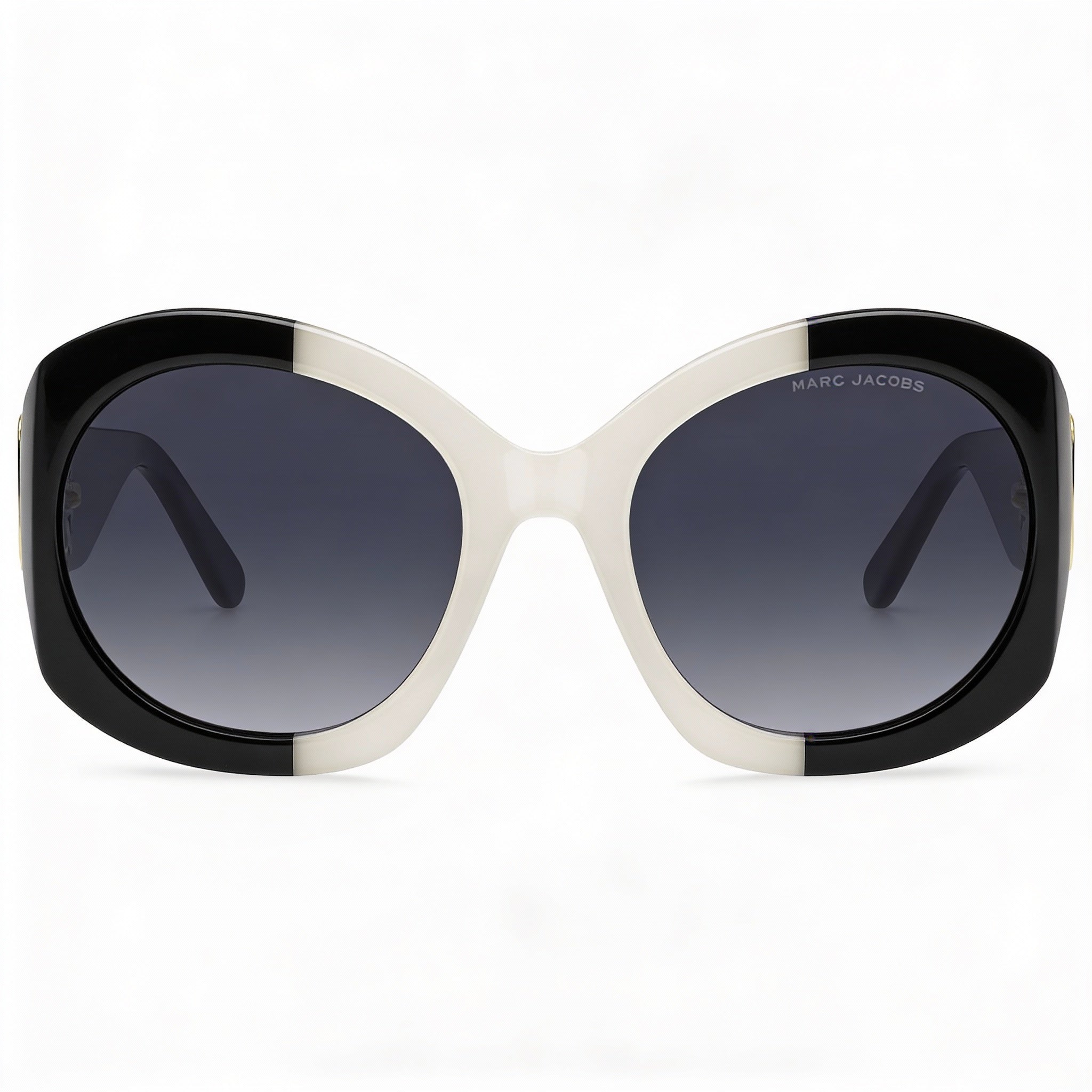 Gafas de sol Marc Jacobs MARC 722/S para mujer, diseño de mariposa, acetato, protección UV, color gris oscuro, con degradado, blanco y negro, 56 mm, Photo 2