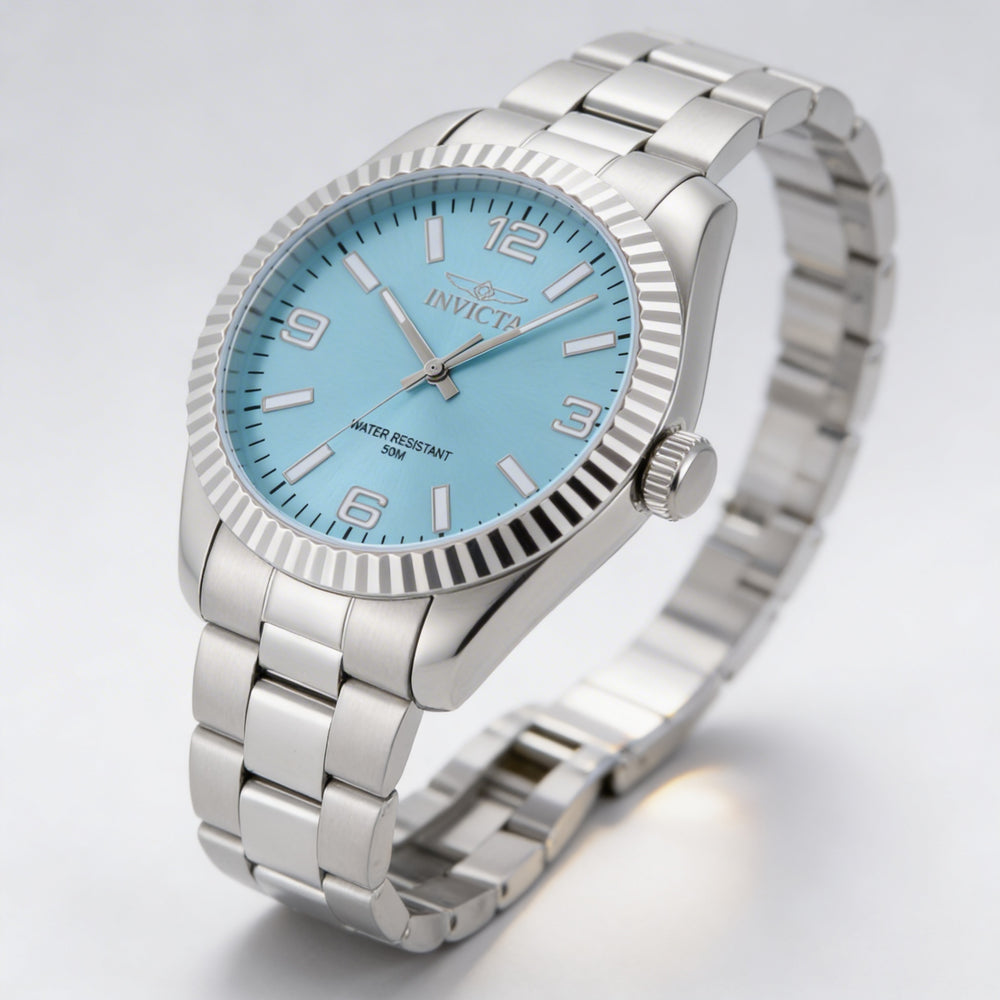 Invicta Specialty 48905 Unisex 36mm Silver-Tone Stainless Steel Case Bracelet Quartz Blue Dial Watch