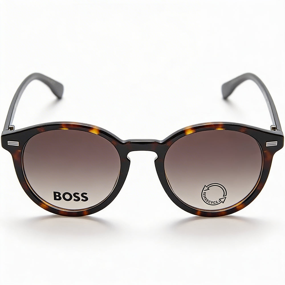 Gafas de sol unisex Hugo Boss Audio Systems estilo moderno con montura de acetato havana y lentes de policarbonato 50 mm