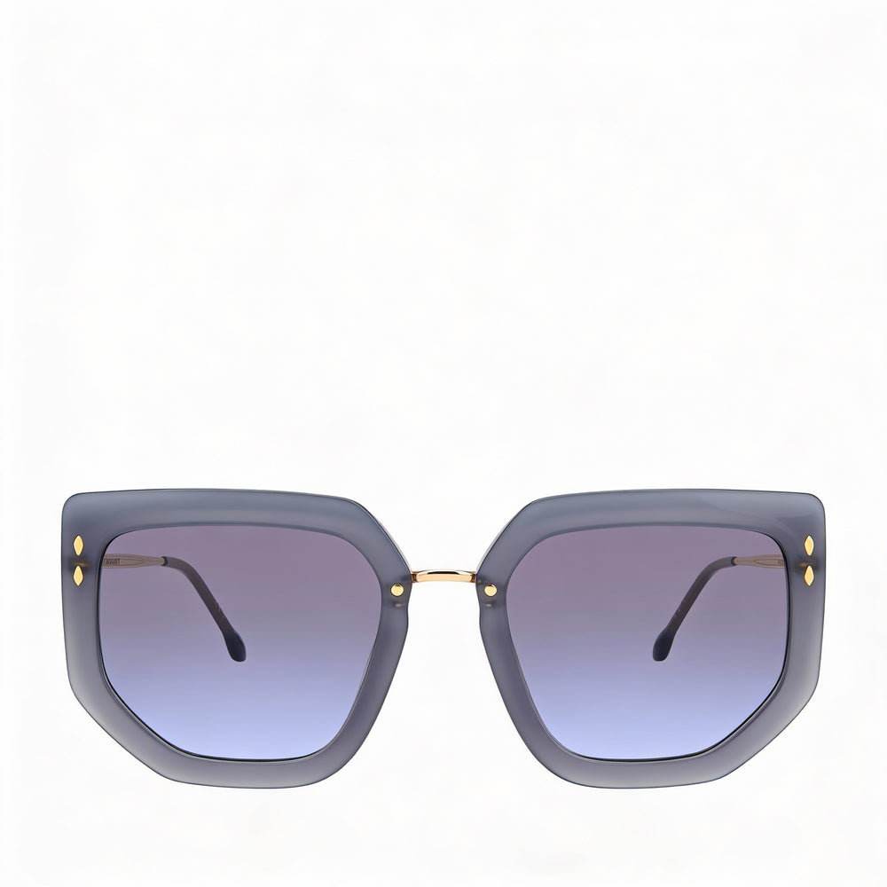 Gafas de sol Isabel Marant Windsor para mujer, de acetato, gris y dorado, de policarbonato, no polarizadas, con lentes de 55 mm de ancho.