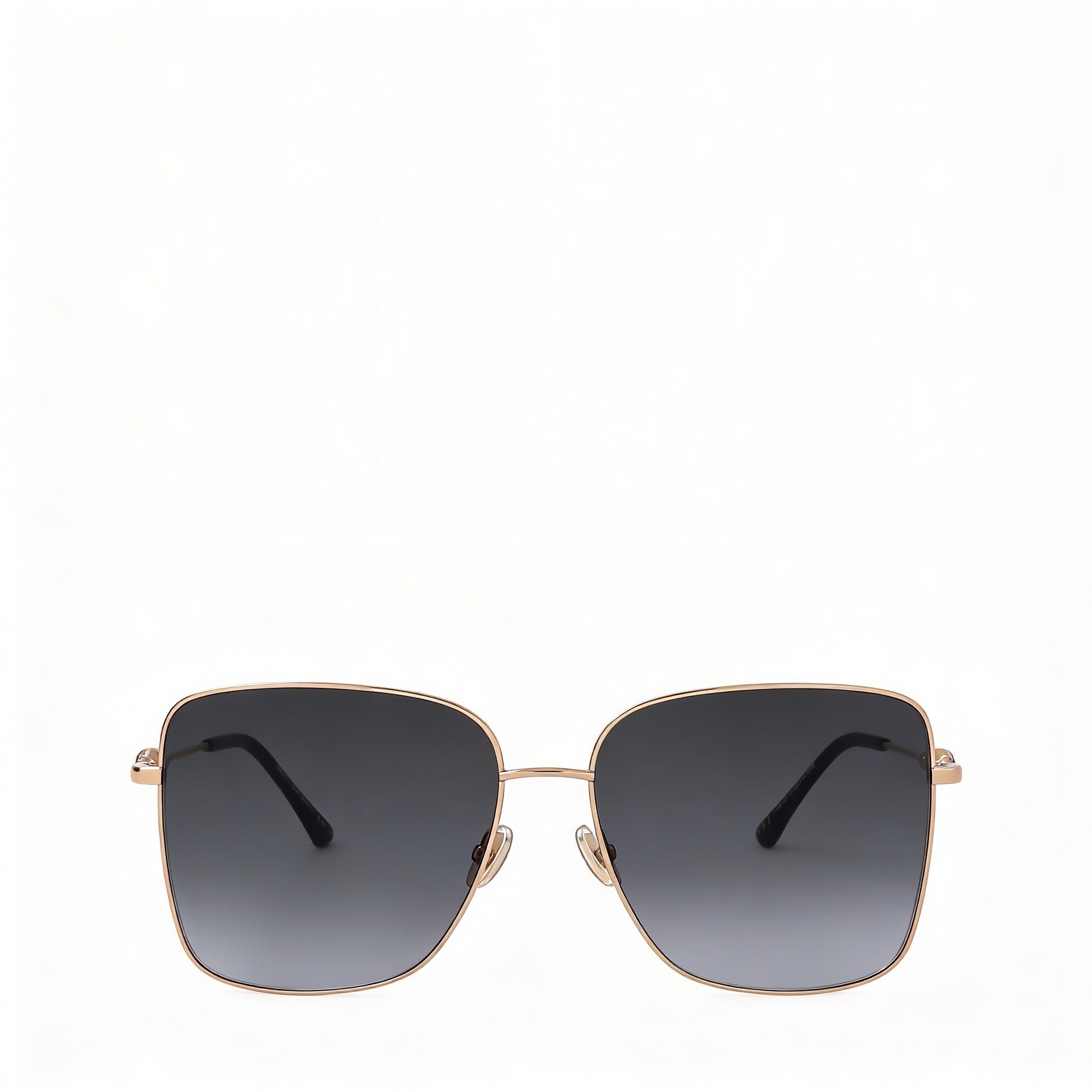JIMMY CHOO Hester/S Women's Black Gold Stainless Steel Square Grey Gradient 100% UV Protection 59mm Sunglasses, Photo 2