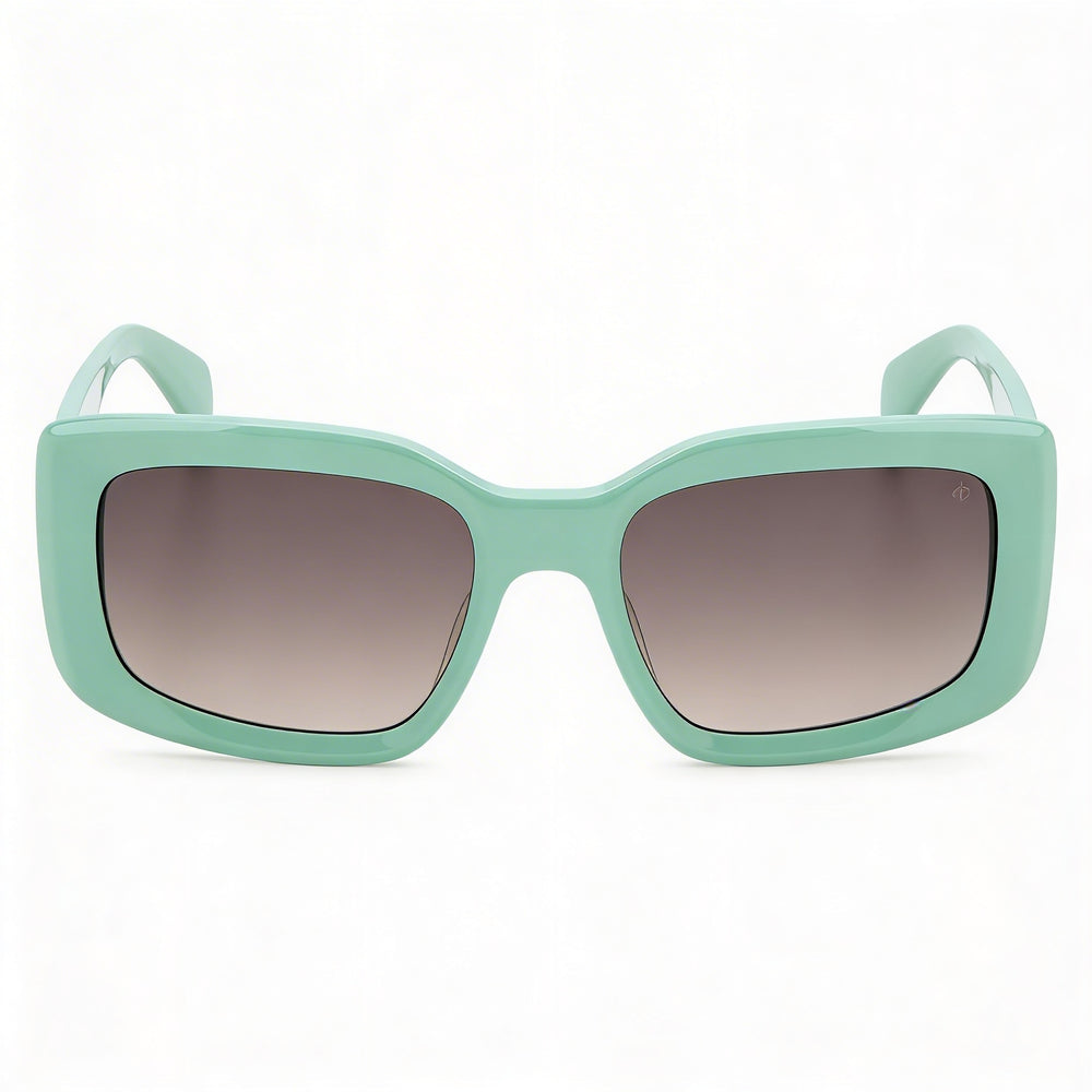 Rag & Bone Modern Women's Sunglasses: Green Acetate Frame, UV Protected Lenses, 54mm Lens Width