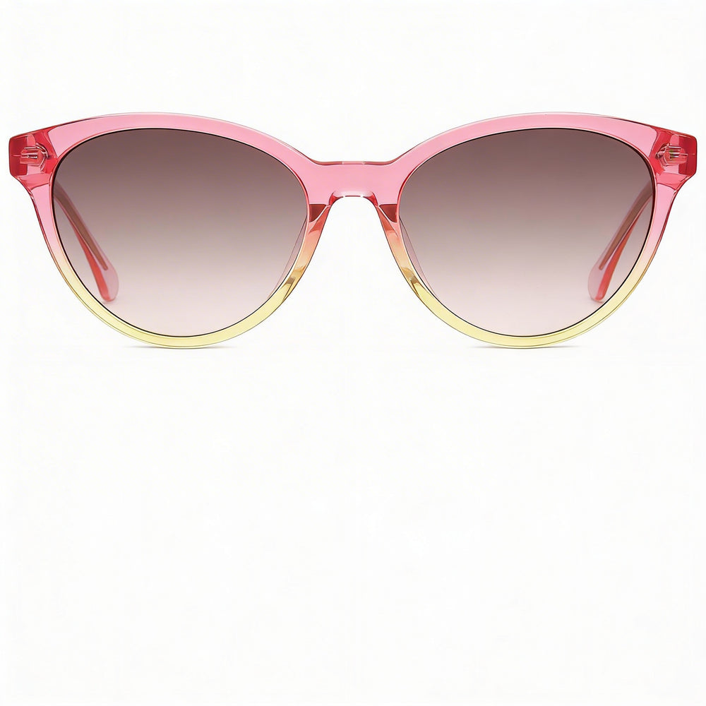 kate spade new york ADELINE/G/S Women's Pink Shaded Yellow Brown Acetate Gradient UV Sunglasses 55mm