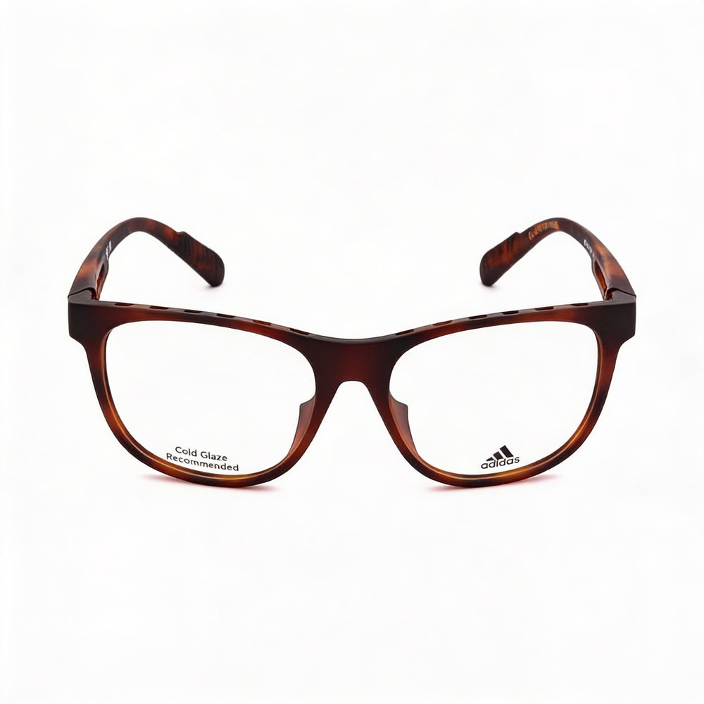 Gafas Adidas modernas unisex con montura de plástico y lentes transparentes de 55 mm, puente de 16 mm y patillas de 140 mm