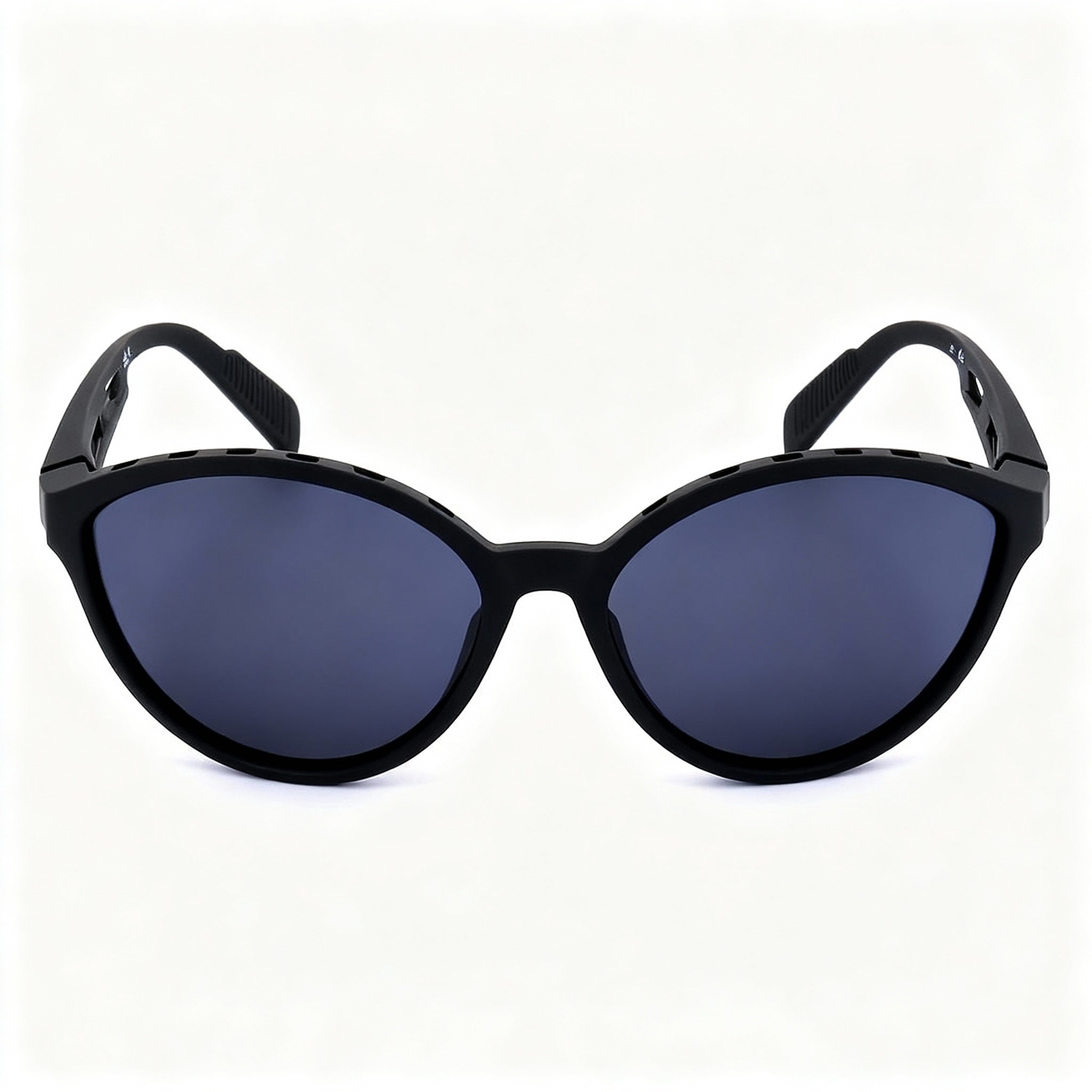 adidas Women's Sp0012 Non-Polarized Sunglasses, Matte Black Plastic 61mm Light Purple/Grey