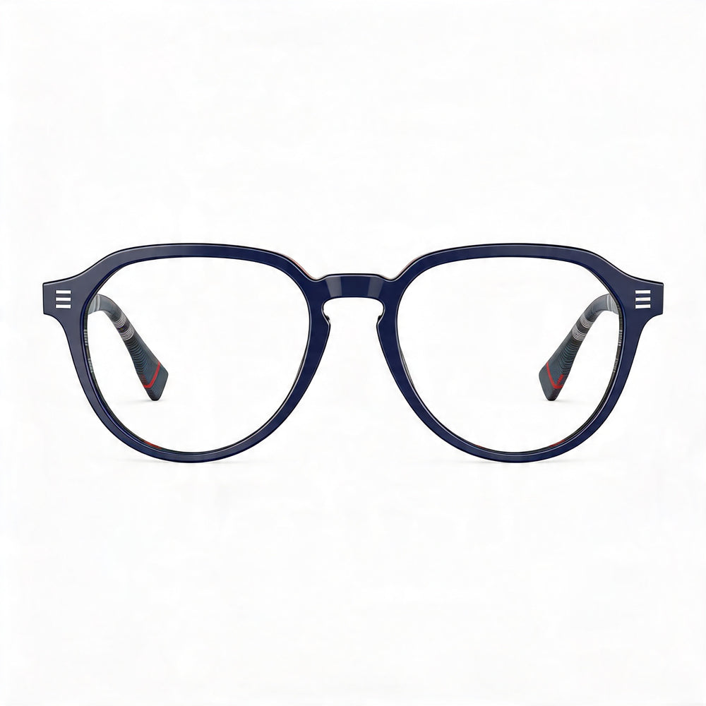 BURBERRY Be 2368 Men's Blue Navy Check Plastic Frame Eyeglasses 54mm