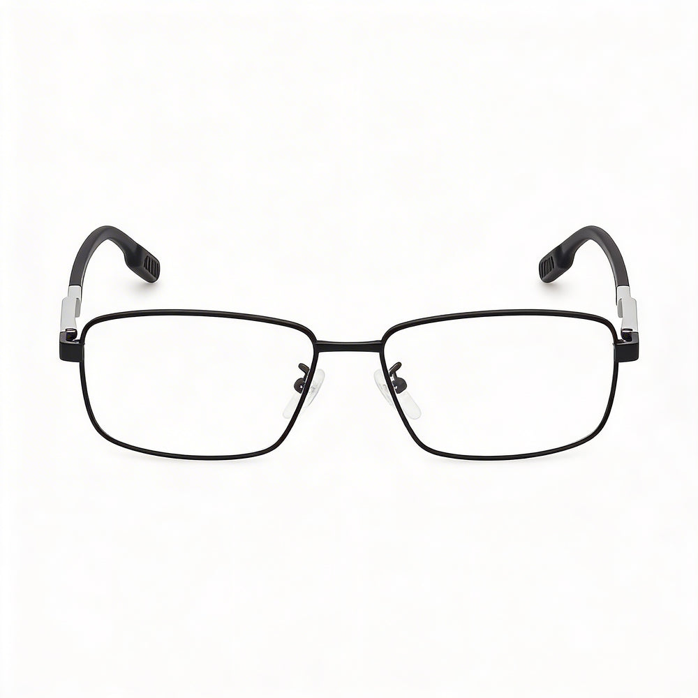 Adidas Casual Unisex Metal Matte Black Transparent Eyeglasses 55-15-145