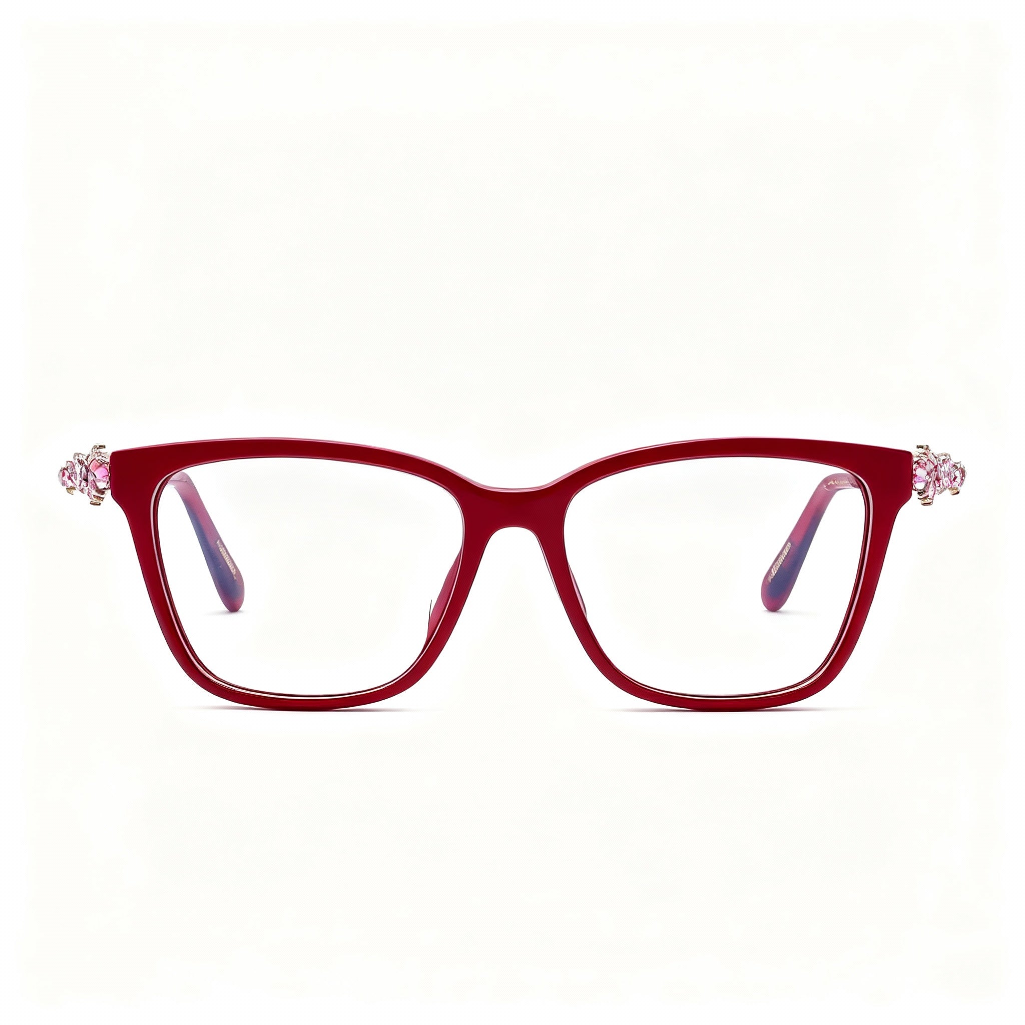 Chopard Casual Women's Eyeglass Frames with Acetate in Burgundy, Non Polarized Clear Lenses, 55-16-145, Photo 2