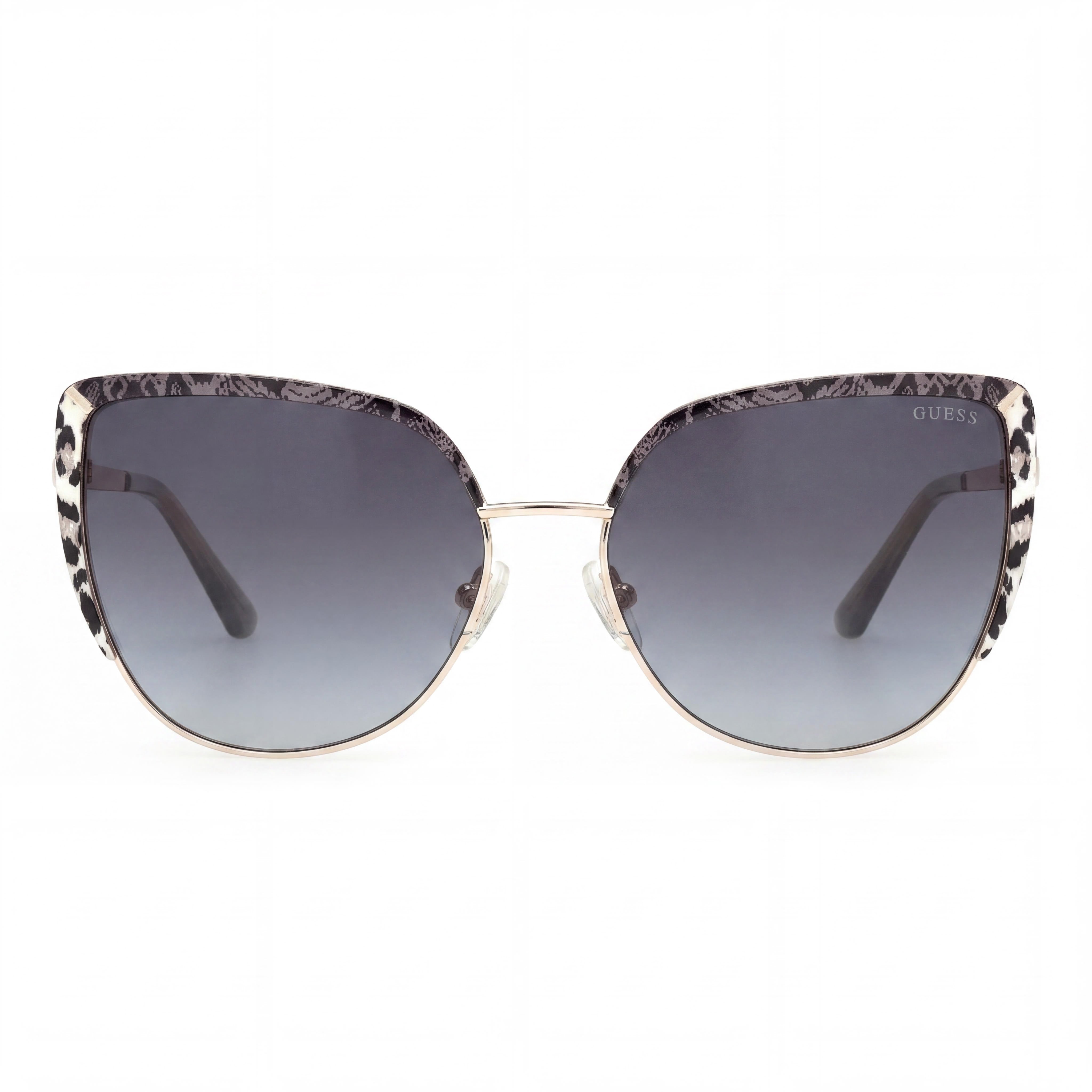 GUESS GU00217 Women's Metal Casual UV 400 Non-Polarized Sunglasses Pale Gold Frame Gradient Smoke Lenses 59mm, Photo 2