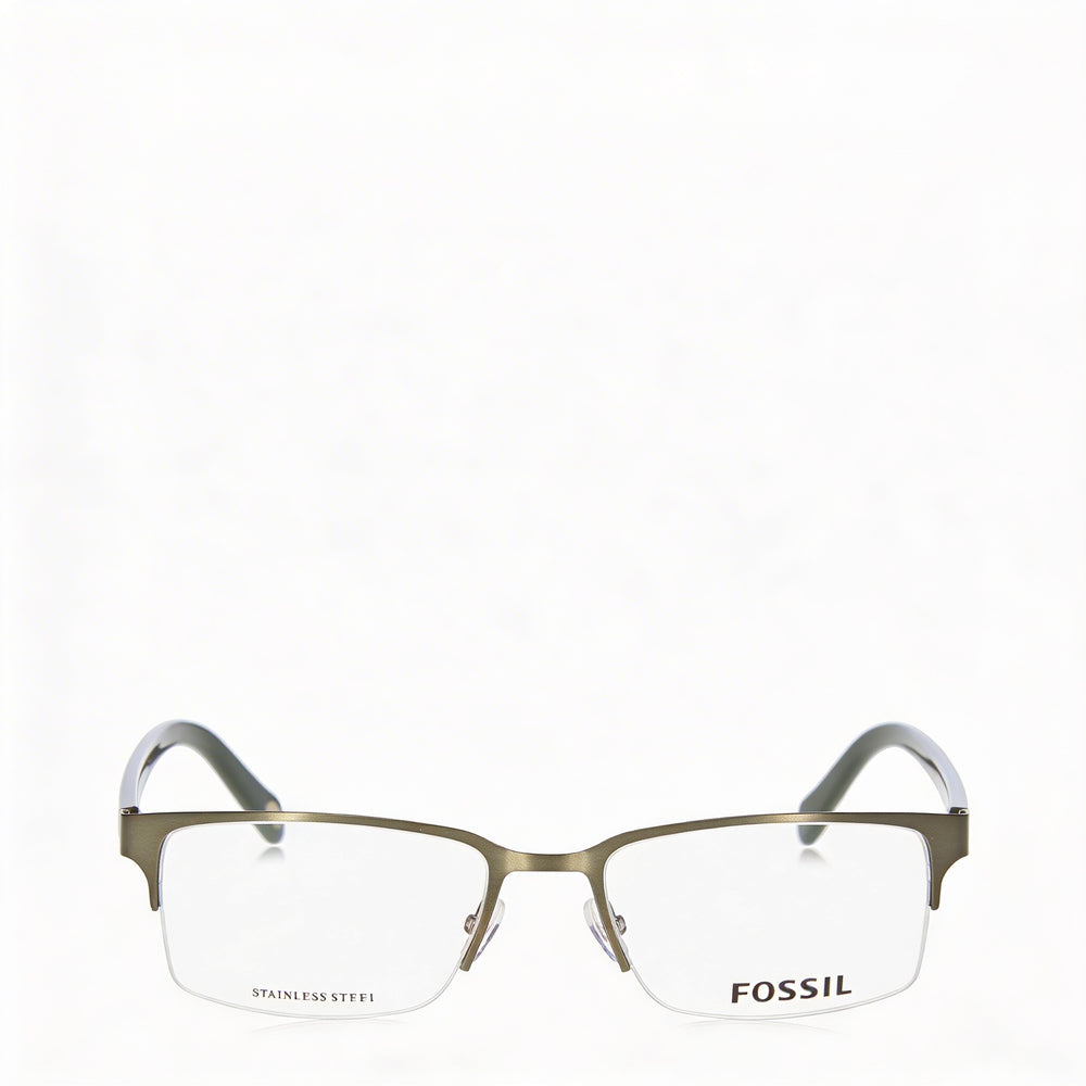 Gafas de sol Fossil Fos 6024 para hombre, de acero inoxidable, semimate, verde rutenio oscuro, policarbonato, 55 mm