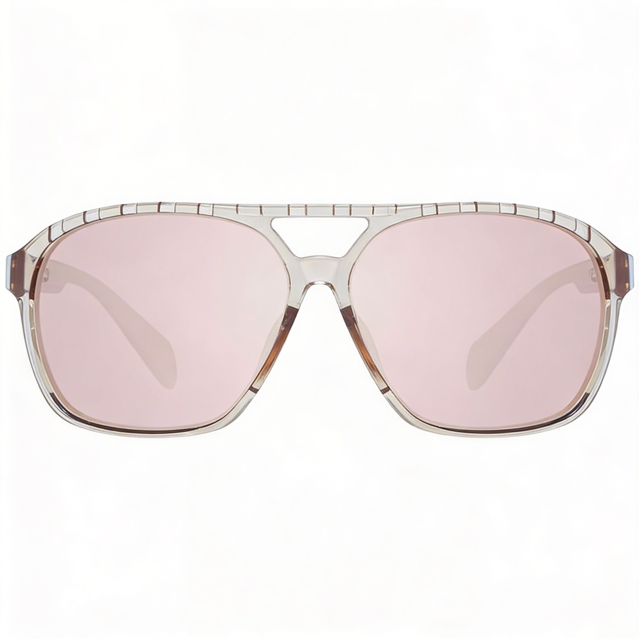 Adidas Classic Women's Plastic Sunglasses Shiny Light Brown Frame Brown Mirror Gradient Non-Polarized UV400 62mm, Photo 2