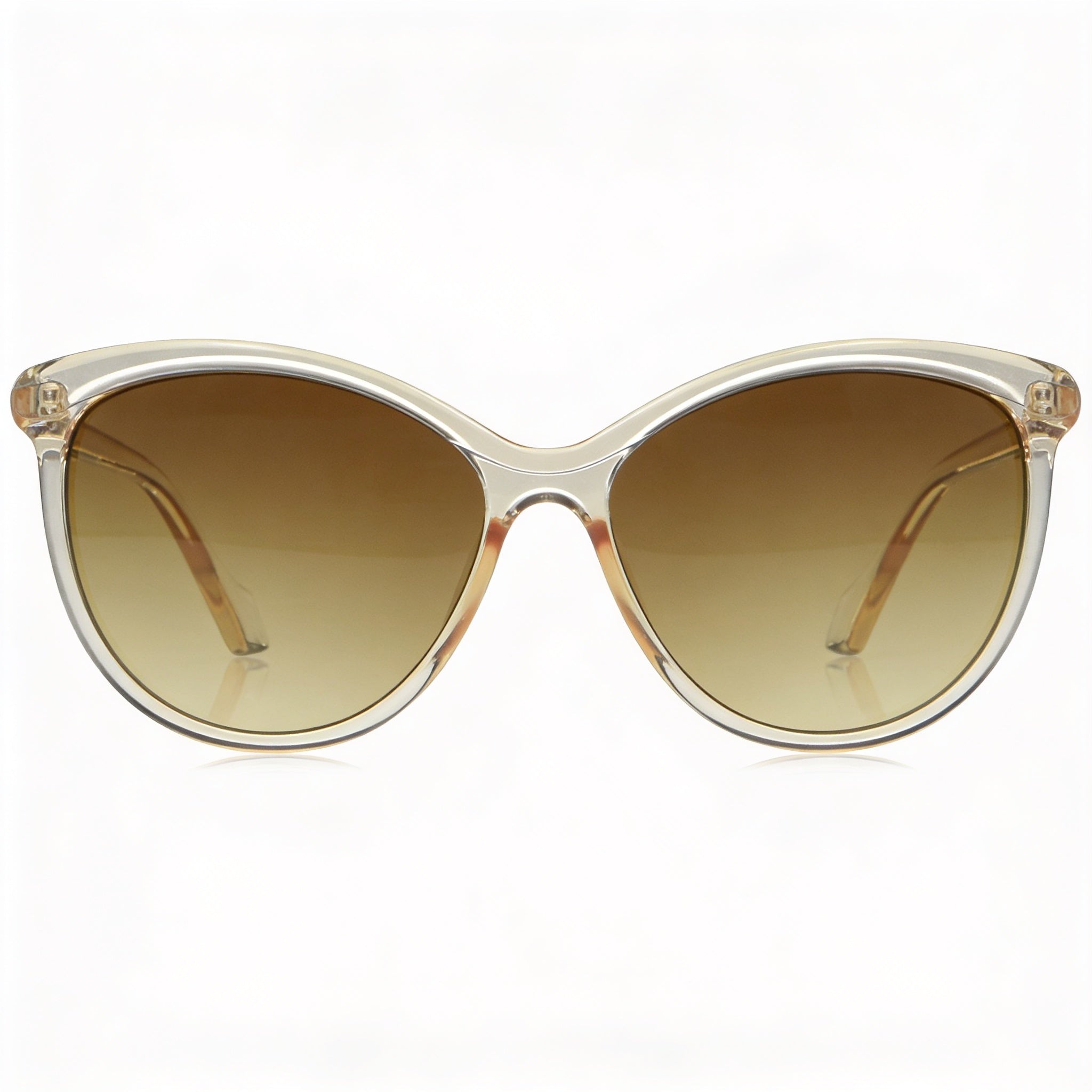 Gafas de sol Calvin Klein Ck19536s Cat Eye Crystal Beige de plástico sin polarizar con protección UV de 55 mm para mujer, Photo 2