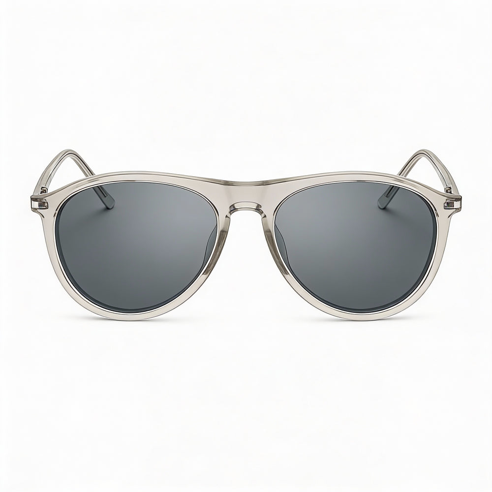 Saint Laurent Casual Unisex Sunglasses with Acetate Frame and Beige Silver Non-Polarized Lenses 56mm