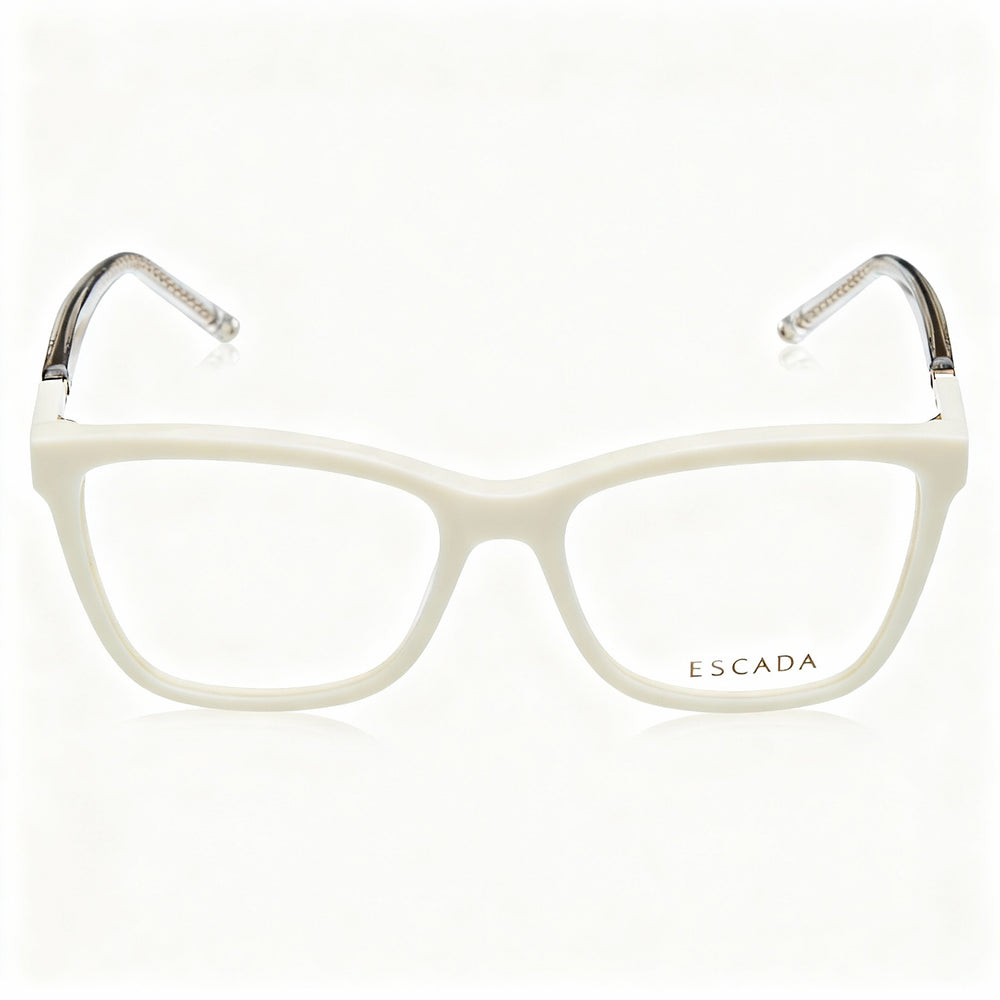 Escada Classic Women's Eyeglasses with Ivory Acetate Frame, 54mm Lens, 17mm Bridge, 140mm Temple