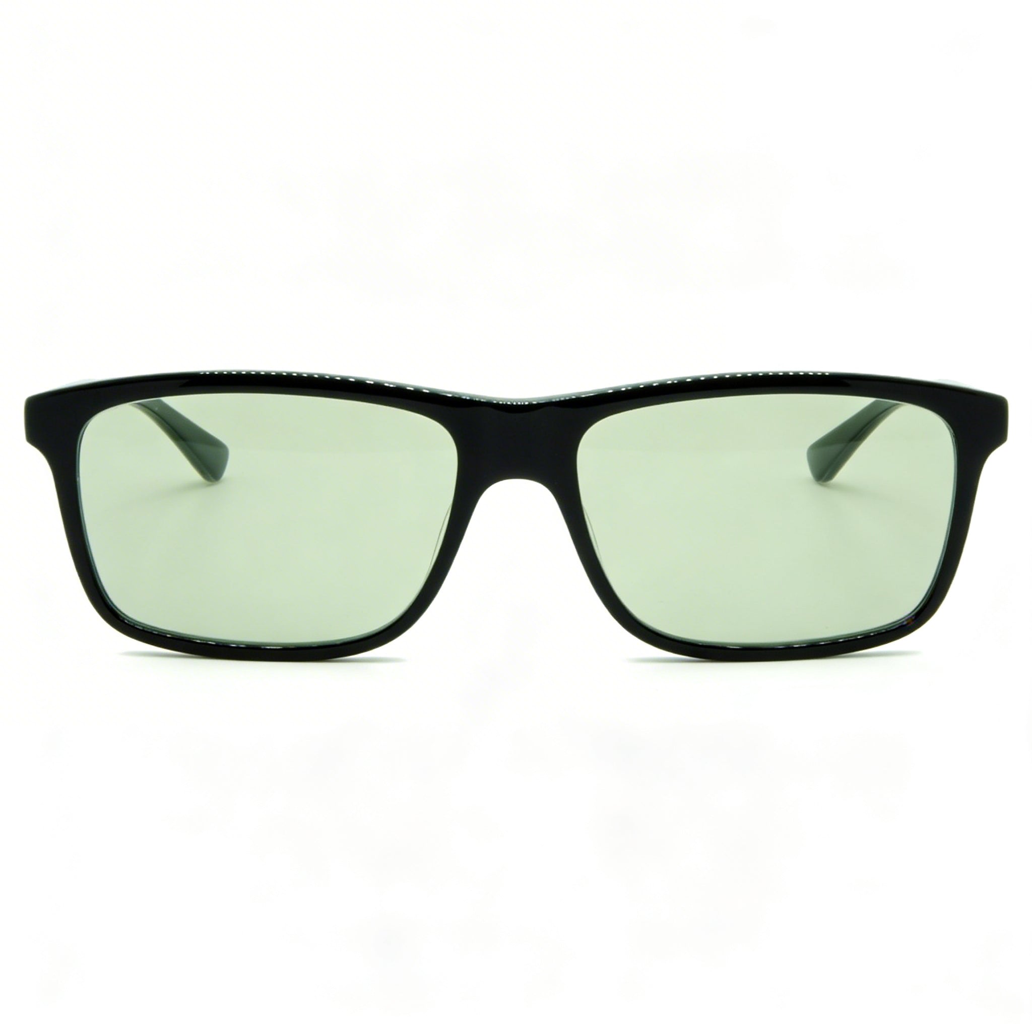 Gucci Casual Unisex Sunglasses featuring a Black Plastic Frame and Non-Polarized Moss Green Lenses, Photo 2