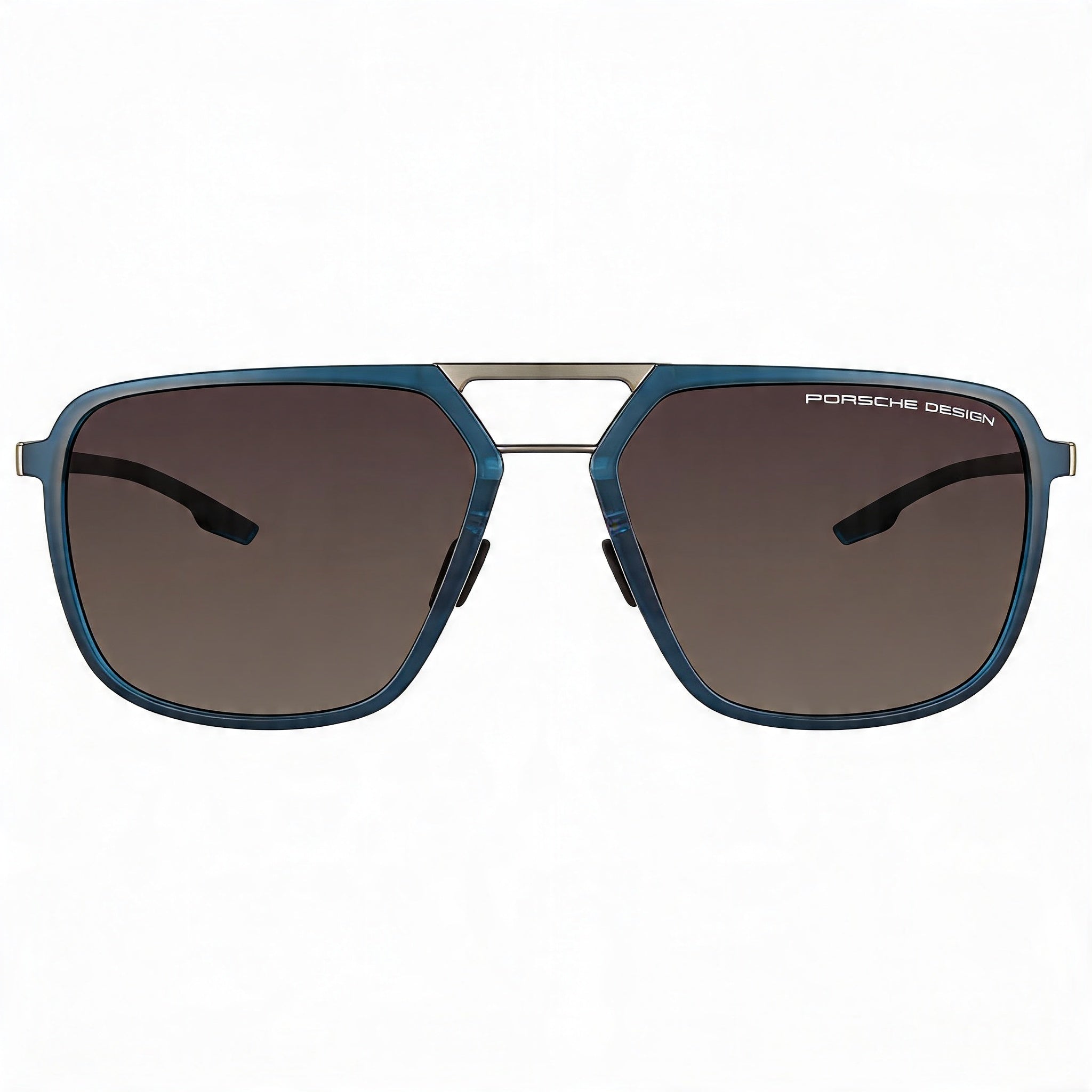 Gafas de sol Porsche Design P8934 modernas para hombre, montura de acetato azul gris, lentes azules sin polarizar con protección UV, 59 mm, Photo 2
