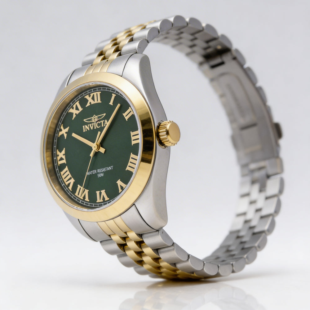 Invicta Specialty 47415 Women's Green Dial Stainless Steel Bracelet Watch, Quartz Movement, 36mm Case