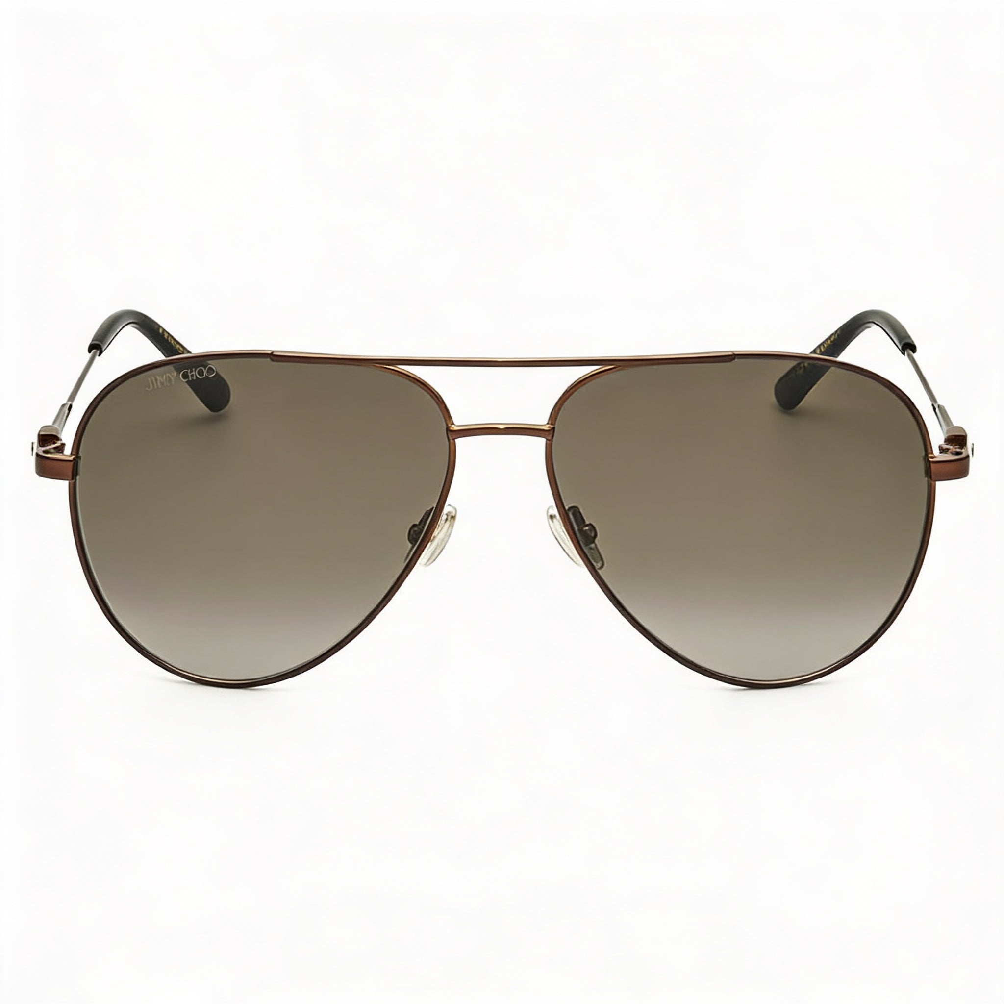 Gafas de sol clásicas Jimmy Choo para mujer con lentes de bronce de acero inoxidable y protección UV de 60 mm, Photo 2