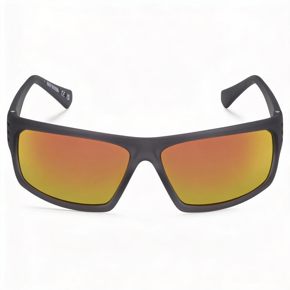Harley-Davidson Hd0983x Men's Rectangular Injected Grey Smoke Frame Smoked Lens UV Protected Sunglasses 64mm