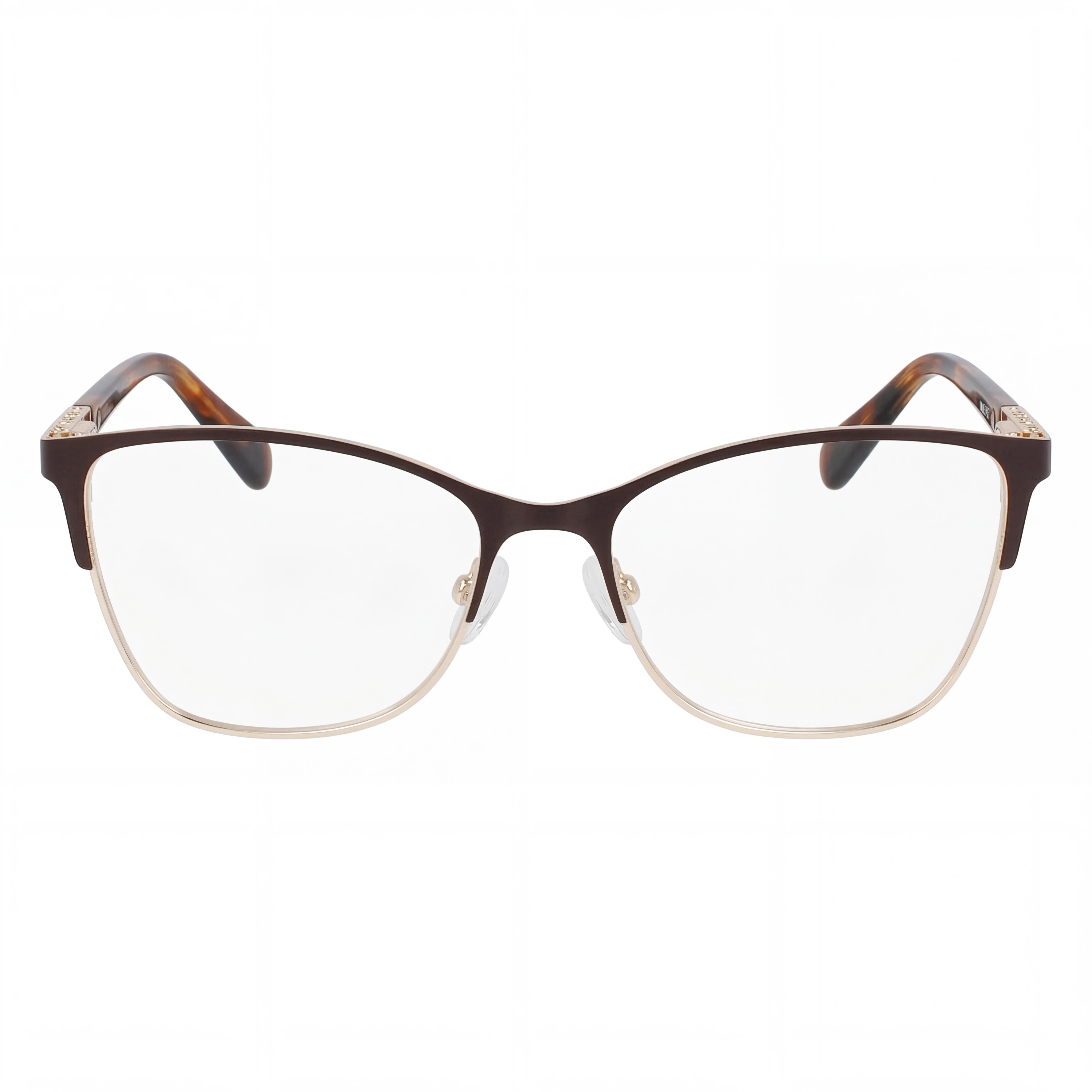 Nine West Women's Brown Gold Eyeglasses Frames with Transparent Demo Lenses - Ready for Custom Prescription Lenses, Photo 2