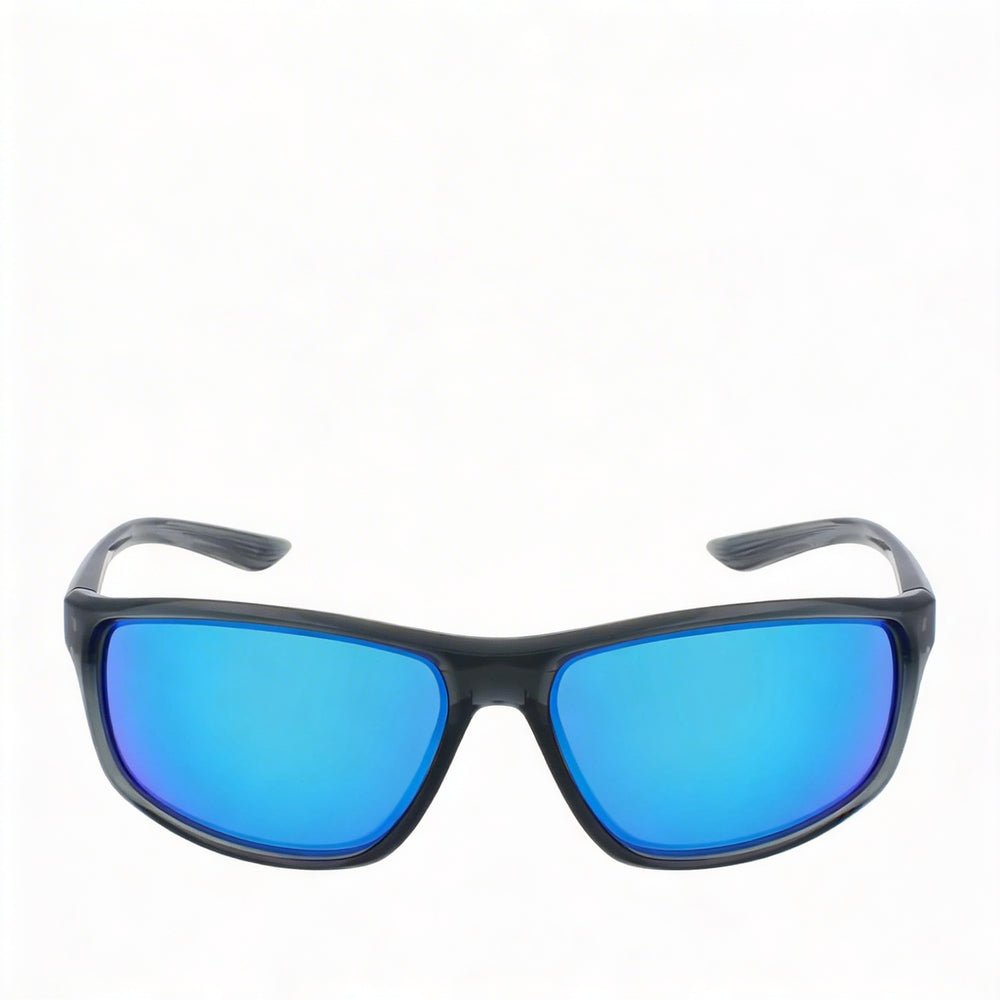 Nike Adrenaline Unisex Acetate Frame 100% UV Protection Non-Polarized Sunglasses Dark Grey Grey Blue Mirror 66mm