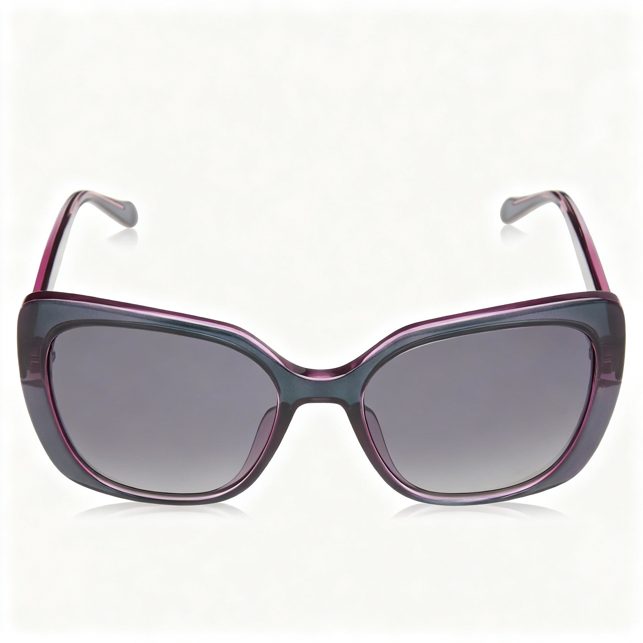 Fossil FOS 3143/S Women's Blue Cellulose Propionate Sunglasses, Dark Grey Shaded Lenses, UV Protection, Size 55-18-140