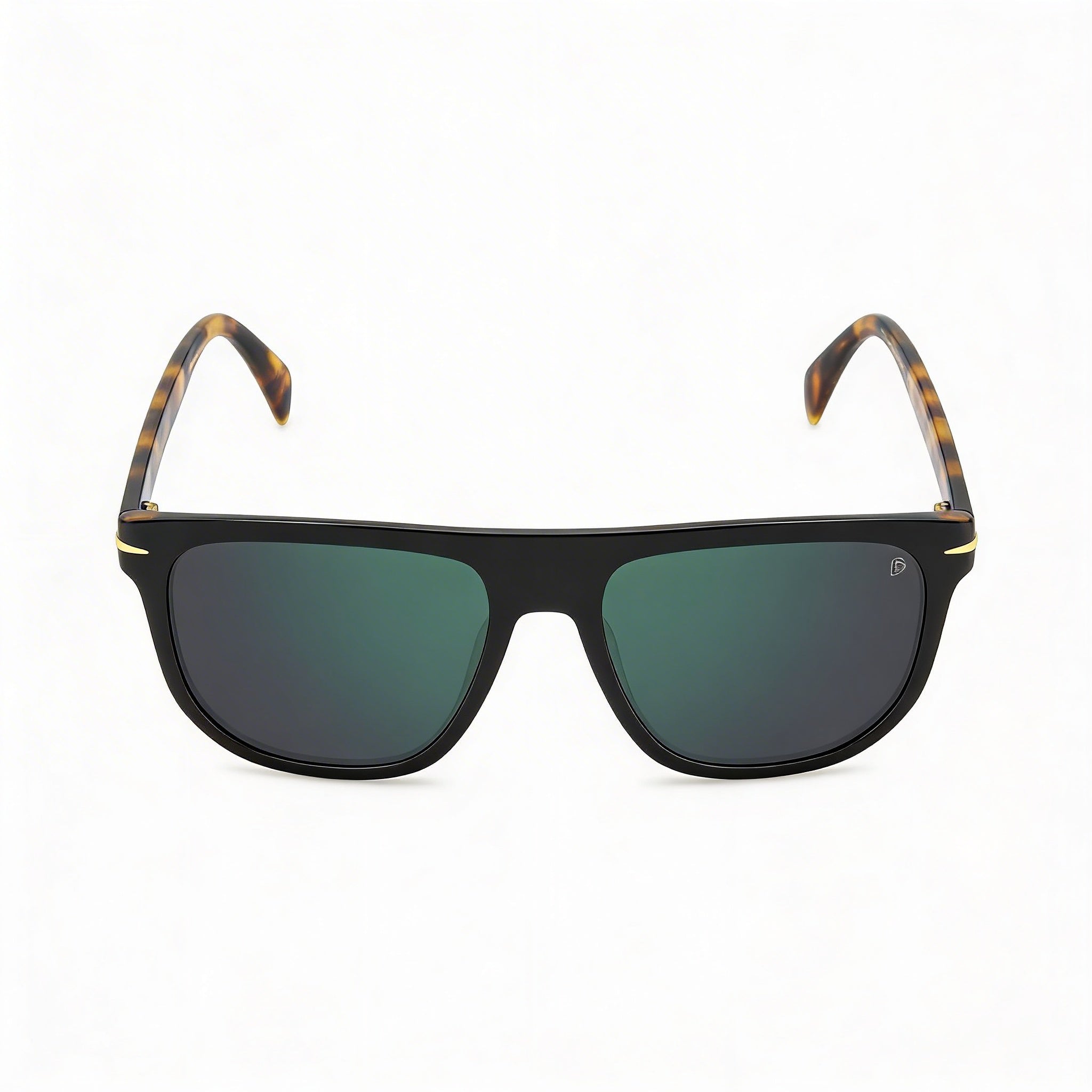 David Beckham DB 7111/S Contemporary Men's Acetate Non-Polarized Sunglasses Black Havana Green Mirror 56mm, Photo 2