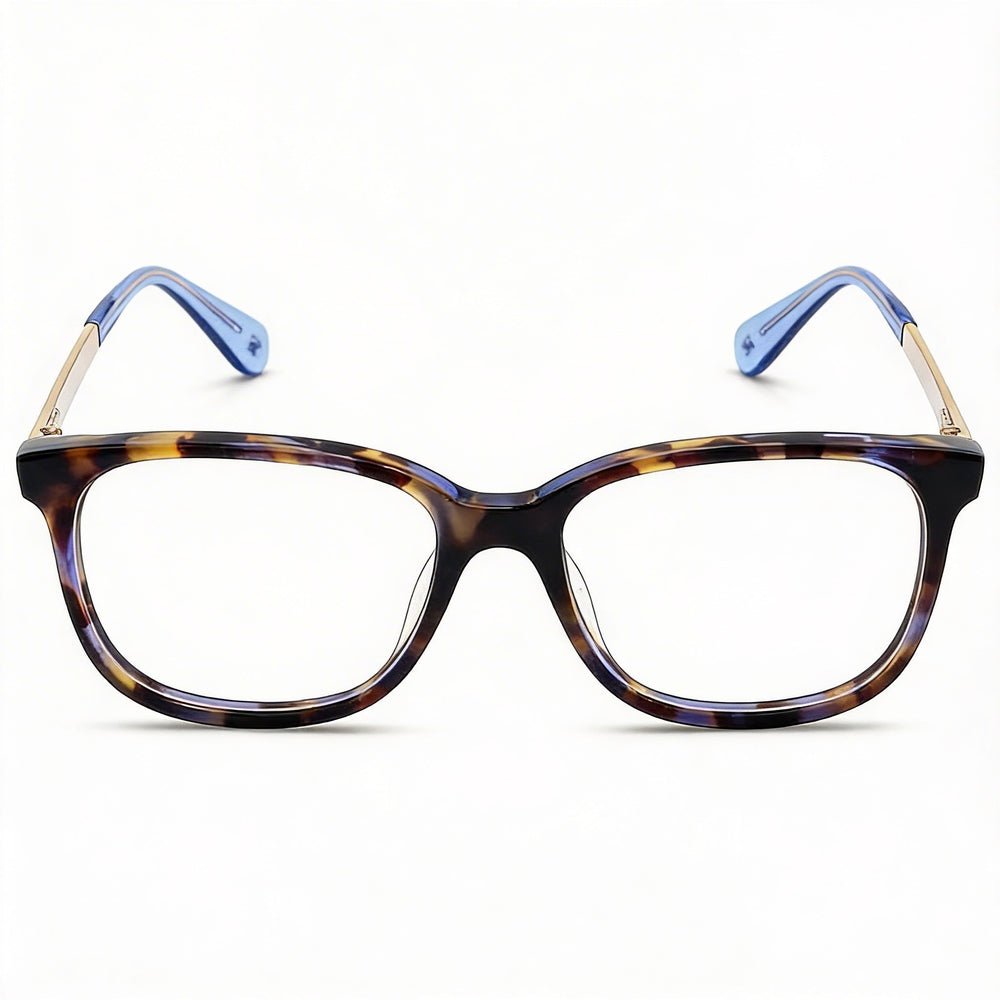 Kate Spade New York Natalia - Montura de gafas rectangular de plástico para mujer, montura azul Habana, lentes de policarbonato azul Habana, 50