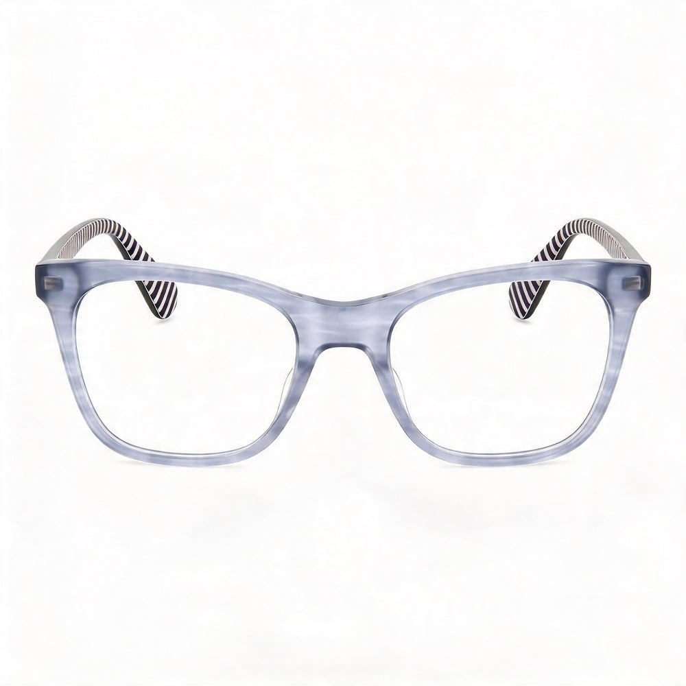 kate spade new york Classic Women's Rectangular Eyeglasses, Grey Horn Plastic Frame, Size 49-18-140