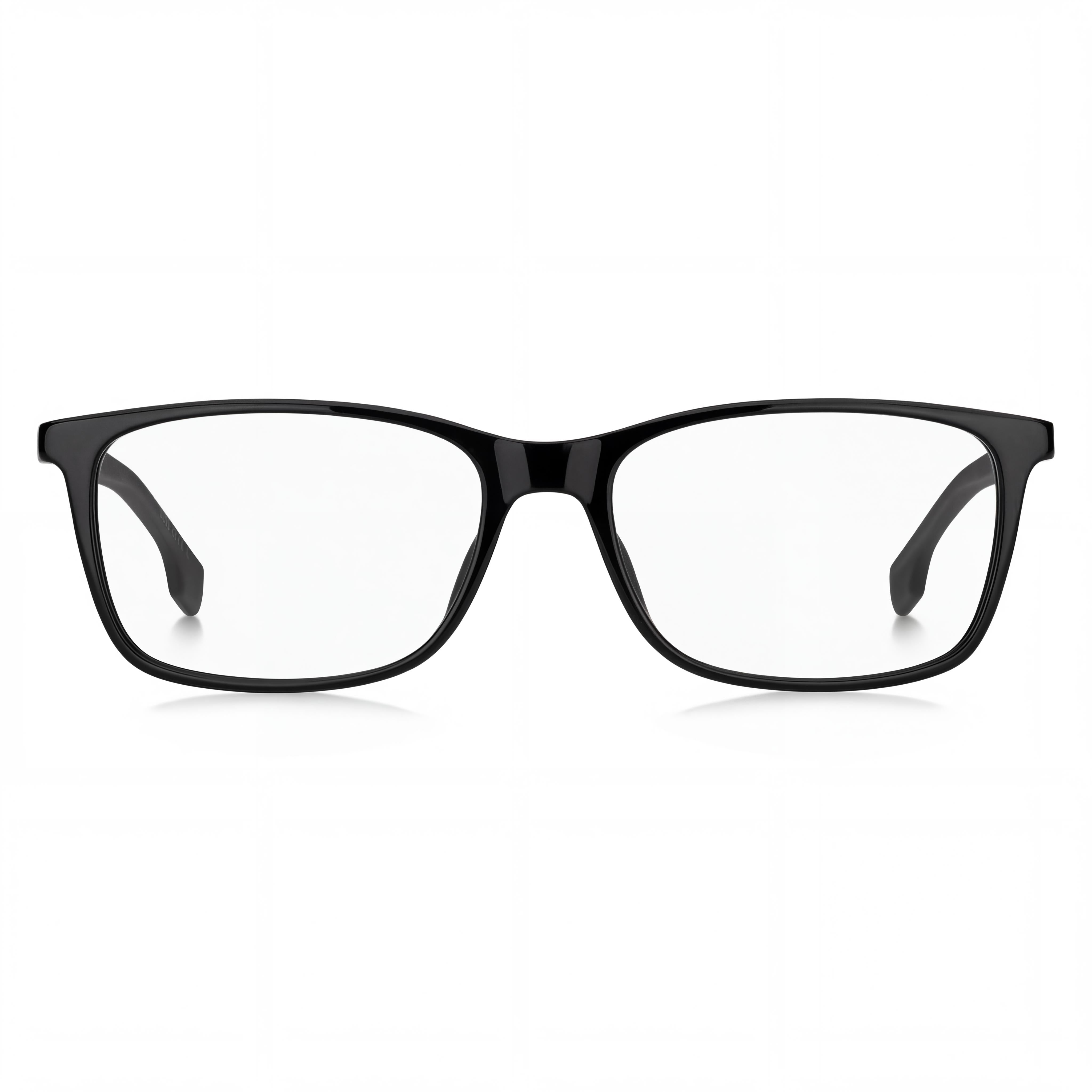 Hugo Boss Gafas de Sol Clásicas para Mujer, Montura de Plástico Negro, Lentes Transparentes no Polarizadas, 57-17-145, Photo 2