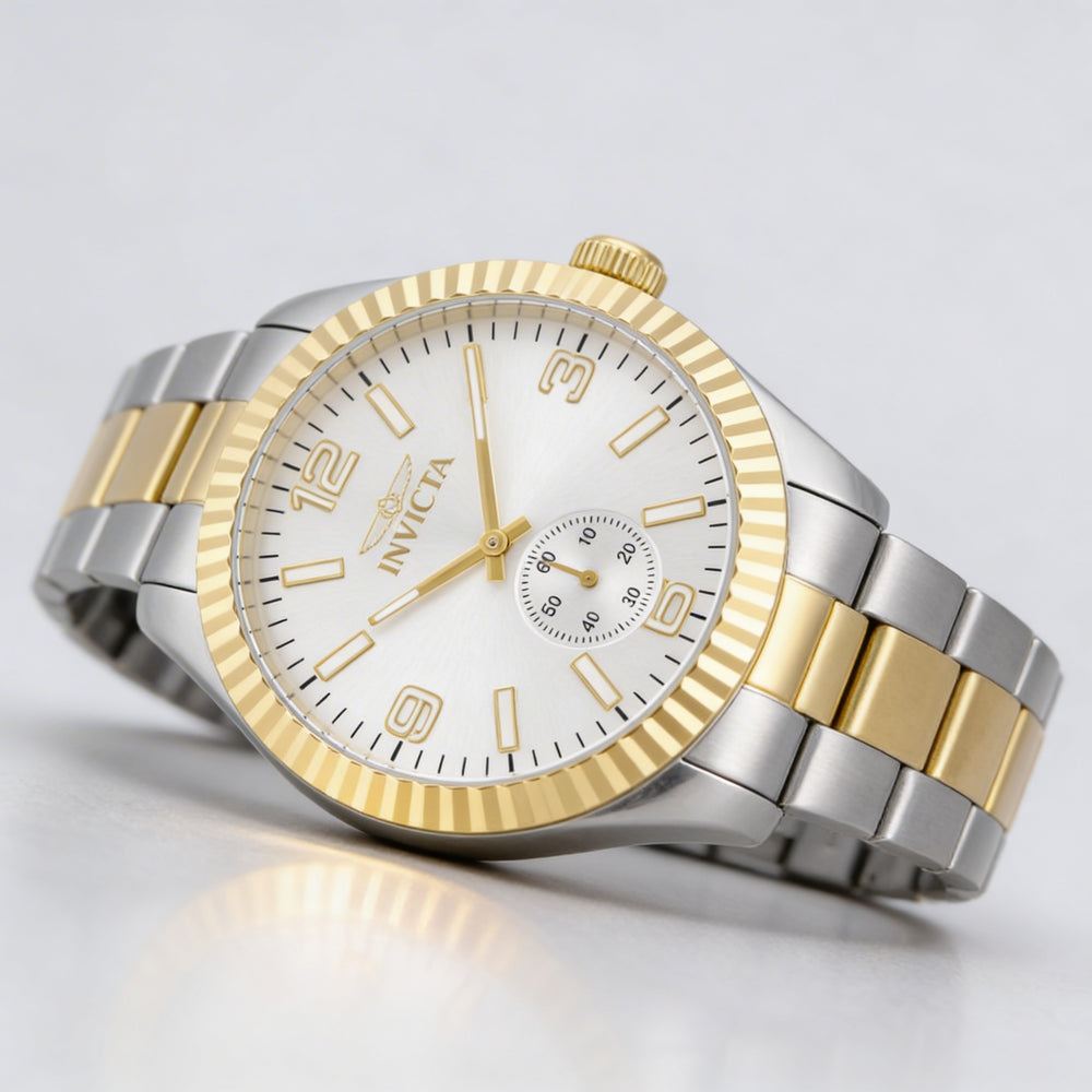 Invicta Specialty 49385 Men's Silver Stainless Steel Case & Bracelet Silver Dial Quartz 43mm Wrist Watch