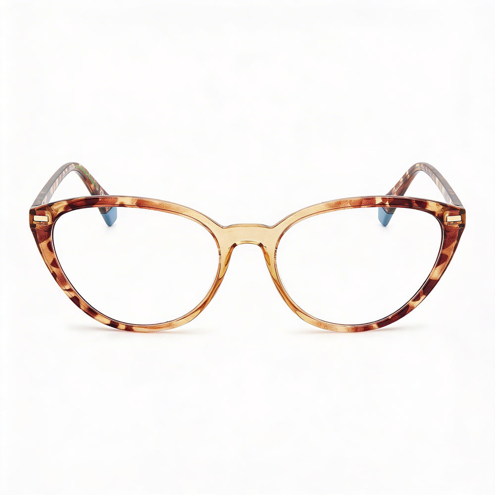 Polaroid Pld D432 Women's Cat Eye Full-Rim Injected Optical Frames Havana Beige 53-17-145