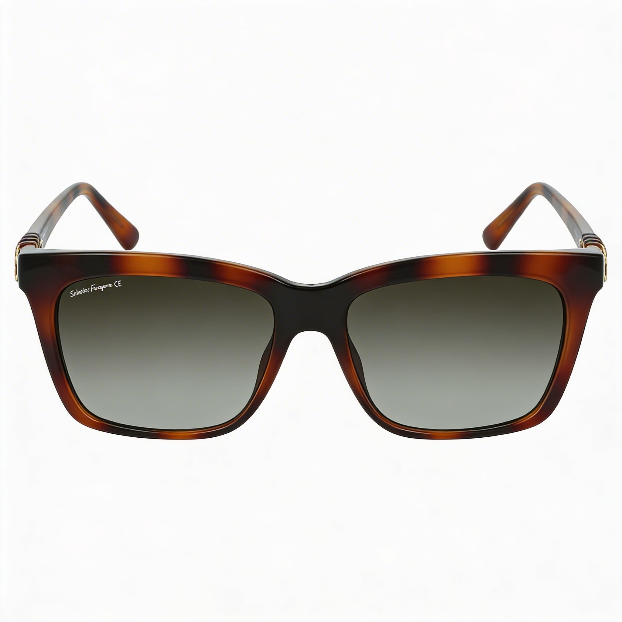 Ferragamo Sf1027s Unisex Plastic Tortoise Frame Grey Gradient Lenses 100% UV Protection Sunglasses 55mm, Photo 1