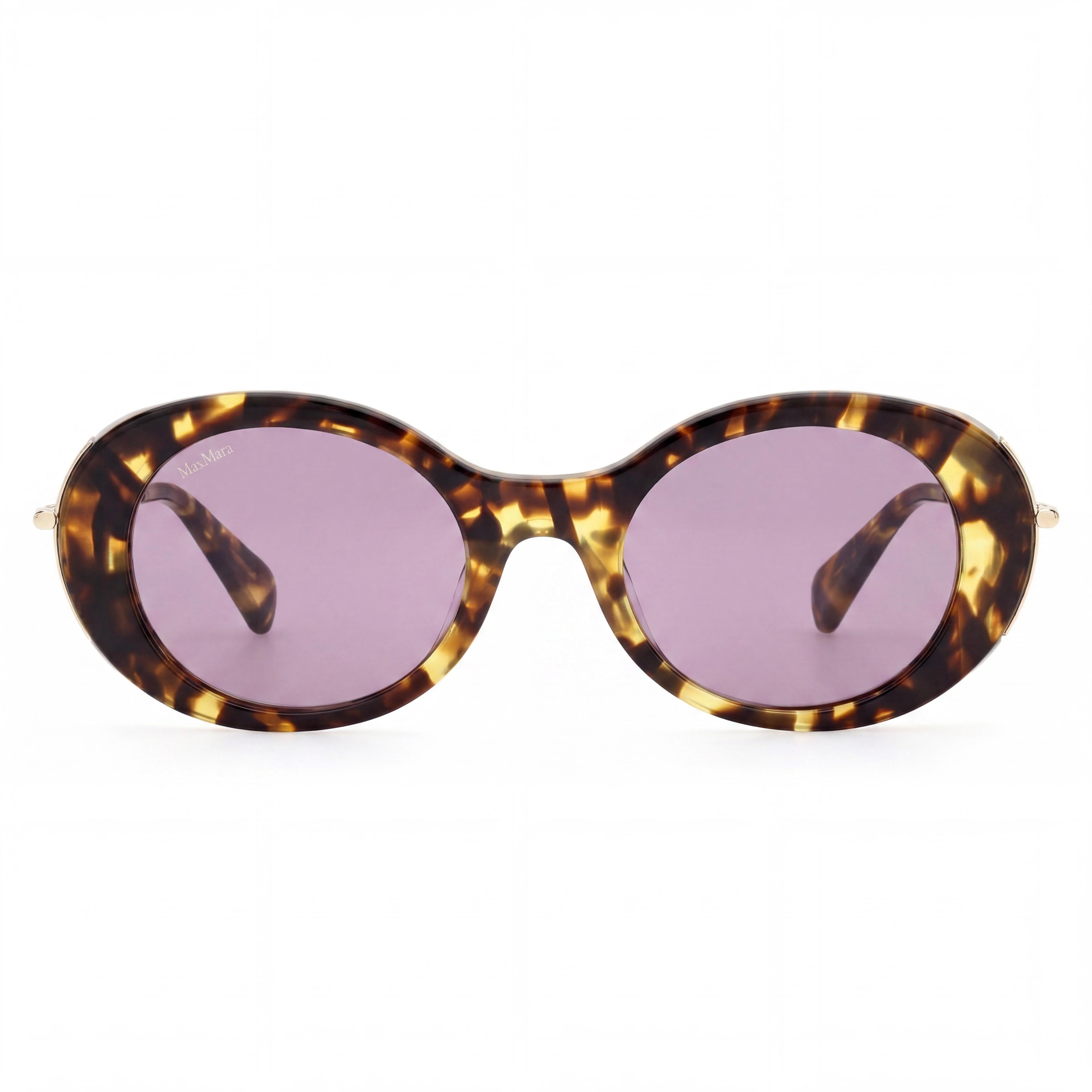 MaxMara Mm0080 Women's Sunglasses with Blonde Havana Plastic Frame and Acetate Lenses for UV Protection, Photo 2