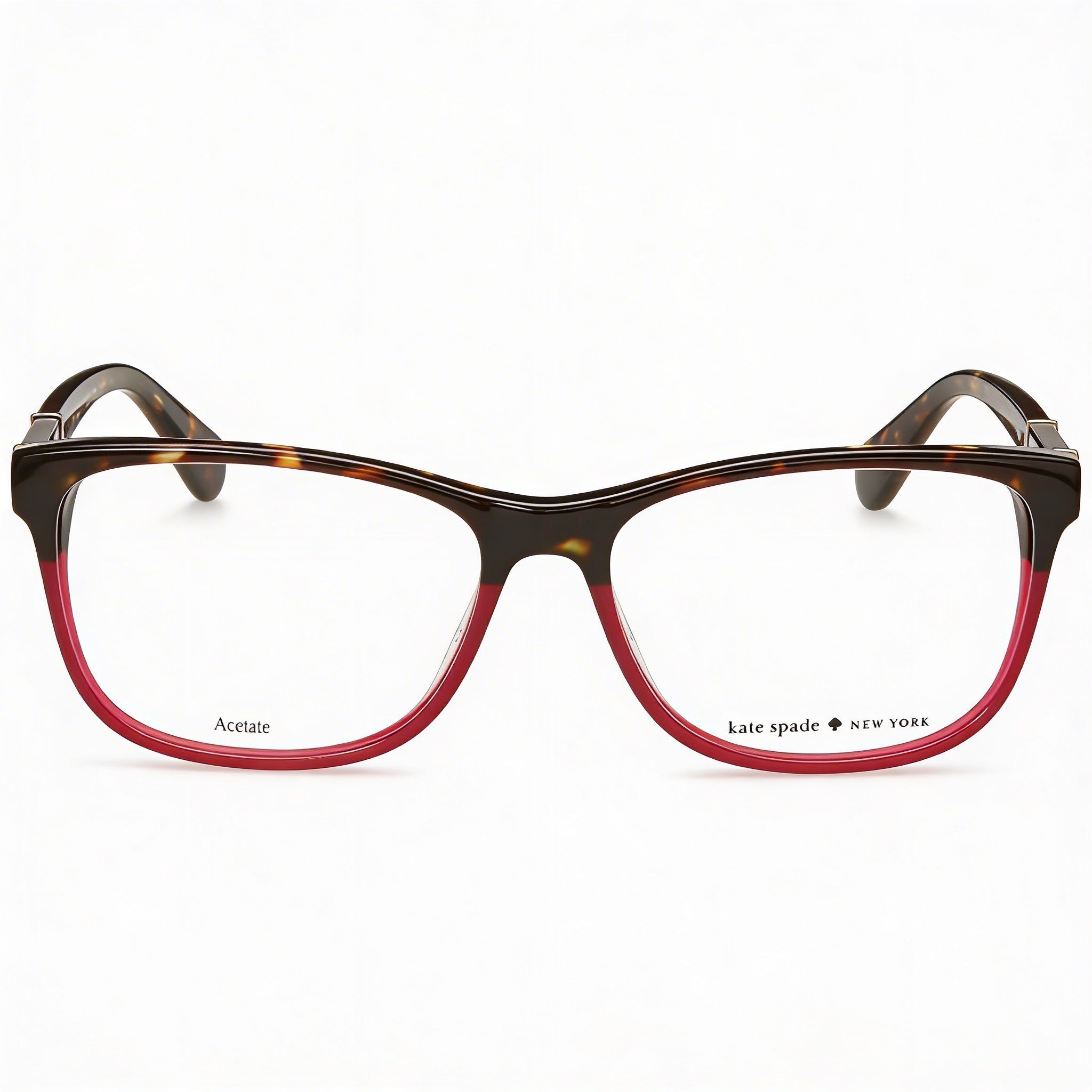 Gafas de sol Kate Spade New York Myrna para mujer, de plástico, con montura completa y rectangulares, color burdeos Habana, talla 53-15-140, Photo 2