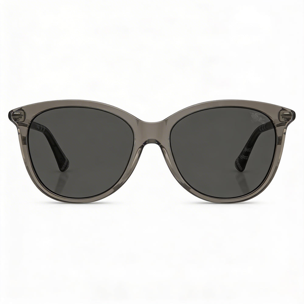 BURBERRY Classic Unisex Eyewear with Dark Grey Frame and Dark Grey Polycarbonate Non- Lenses 55-17-140
