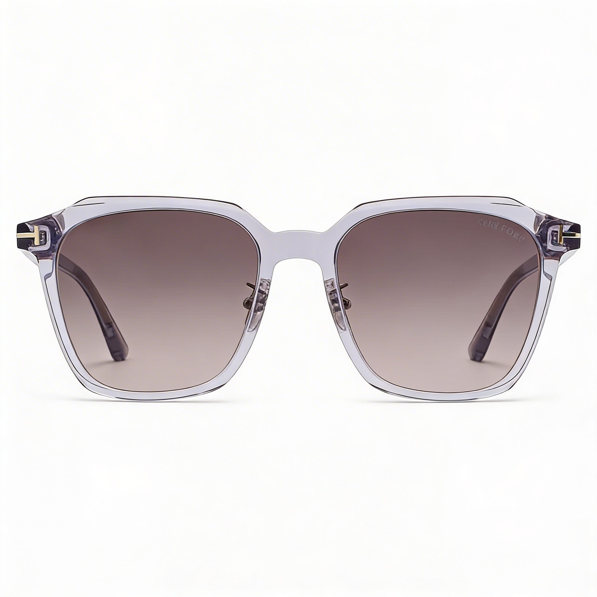Tom Ford Classic Unisex Sunglasses with Transparent Grey Plastic Frame, Grey Lenses, 100% UV Protection 54mm, Photo 2