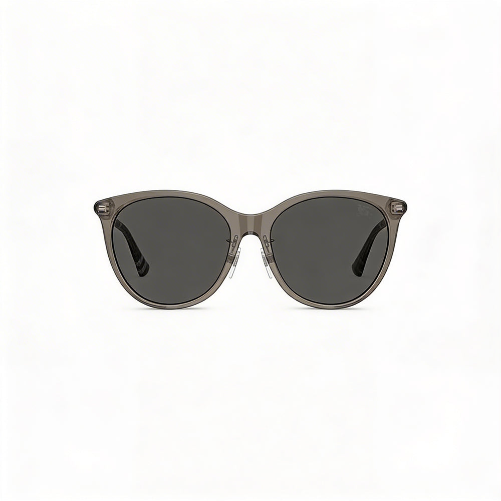 BURBERRY BE4464D Cat Eye Men's & Women's Grey Acetate Frame Dark Grey Polarized Lenses Sunglasses 56mm