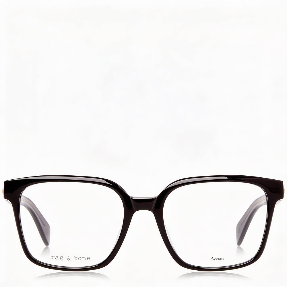 Gafas de sol Rag &amp; Bone RNB3045 para hombre, montura de acetato negro con lentes de policarbonato (demo, 52-18-140 mm)
