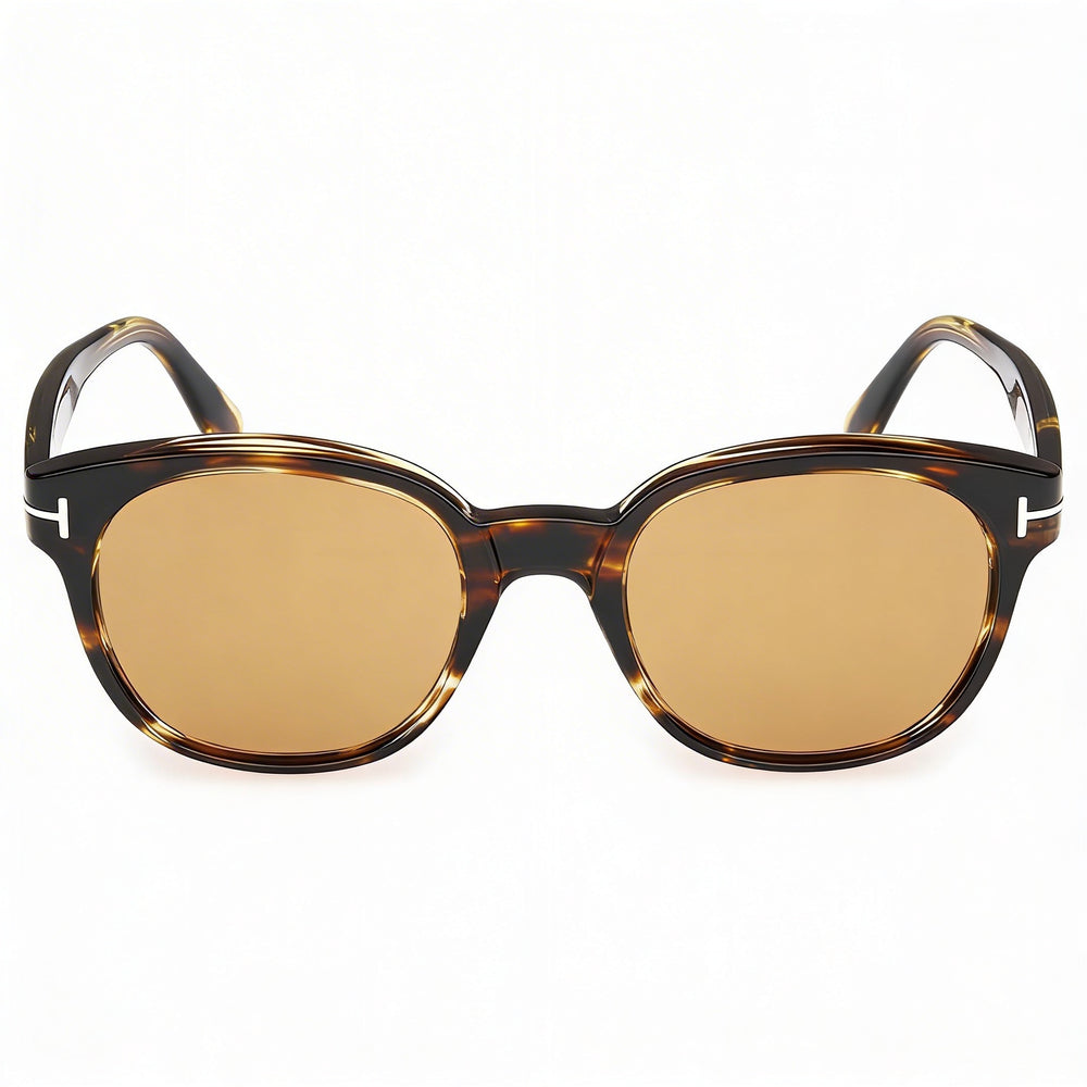 Tom Ford Classic Men's Eyewear with Dark Havana Frame and Black Lenses, Bridge 20mm, Temple 145mm
