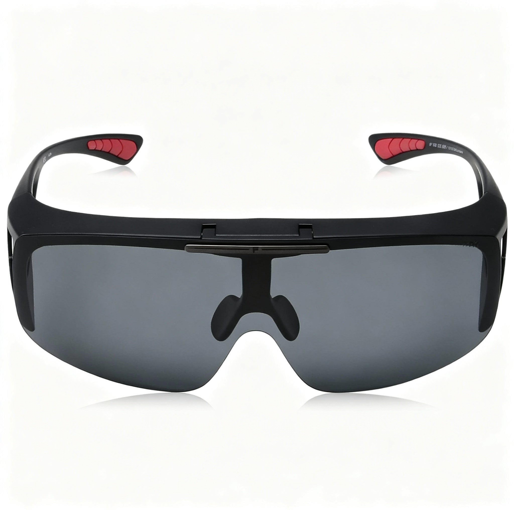 Fila Modern Unisex Matte Black Injected Frame Sunglasses with Non-Polarized Smoke Polycarbonate Lenses & UV Protection